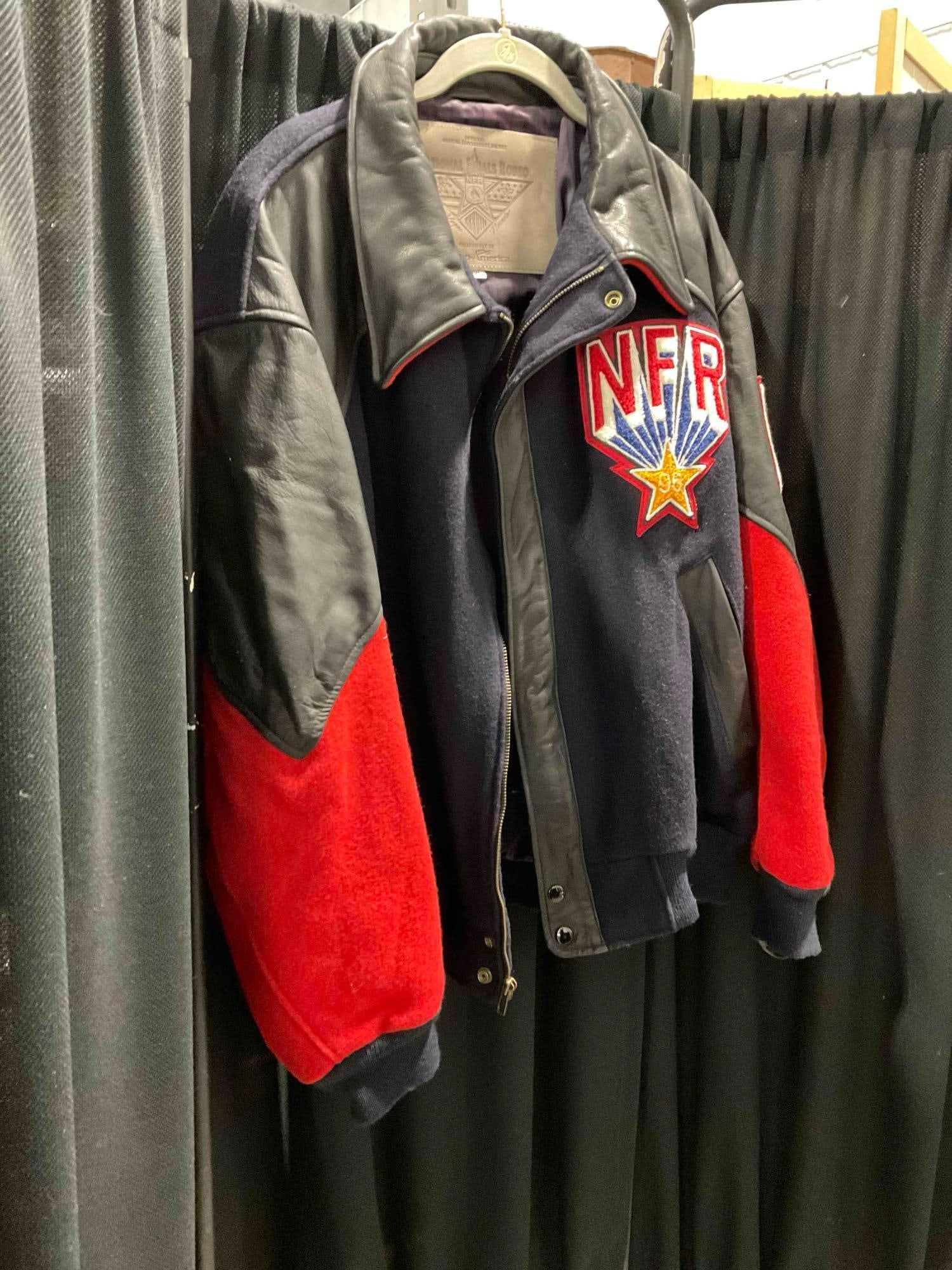 Vintage Rodeo America NFR National Finals Rodeo '96 Leather & Wool Blend Men's Jacket, XXL. - 2