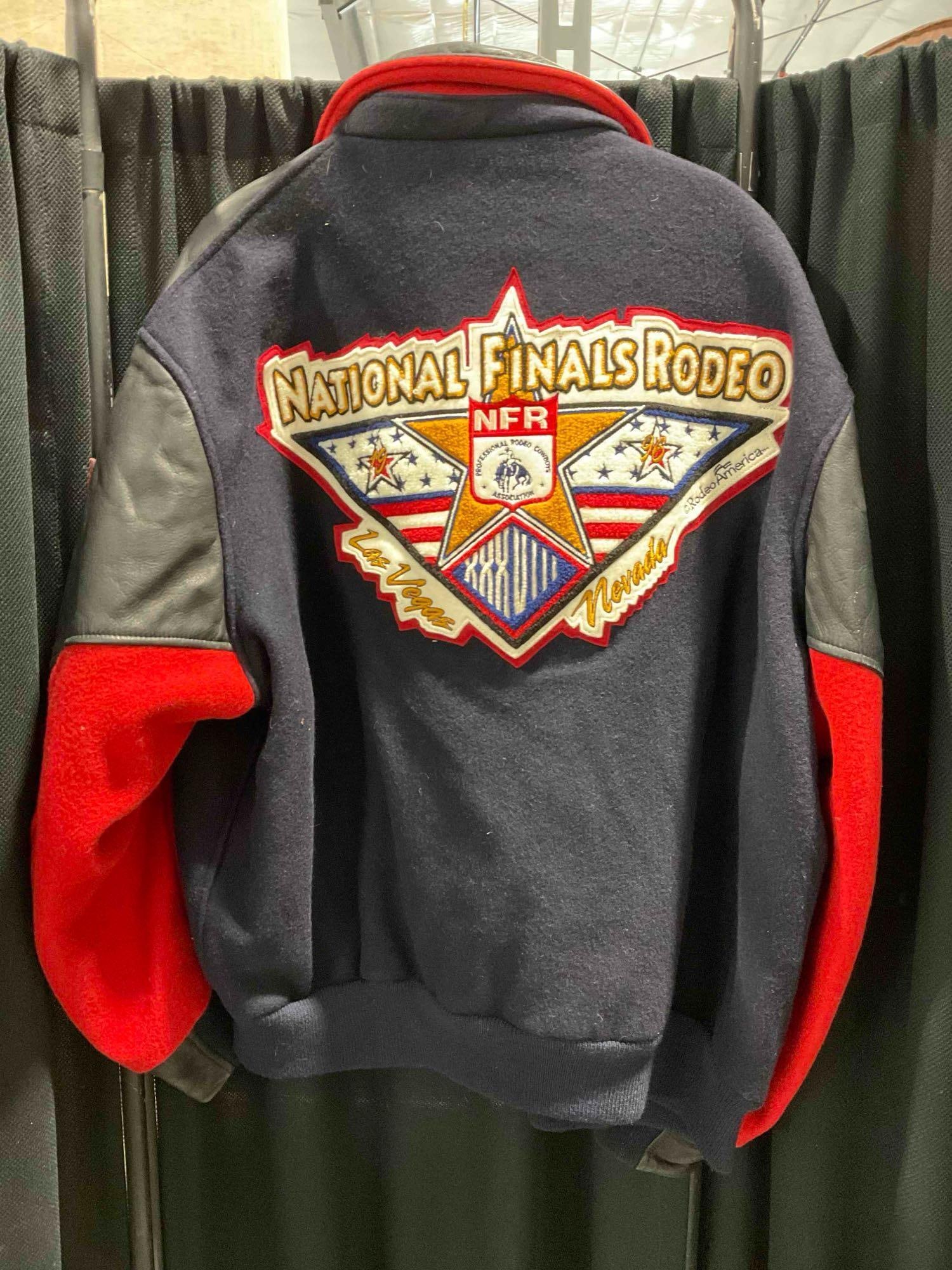 Vintage Rodeo America NFR National Finals Rodeo '96 Leather & Wool Blend Men's Jacket, XXL. - 5
