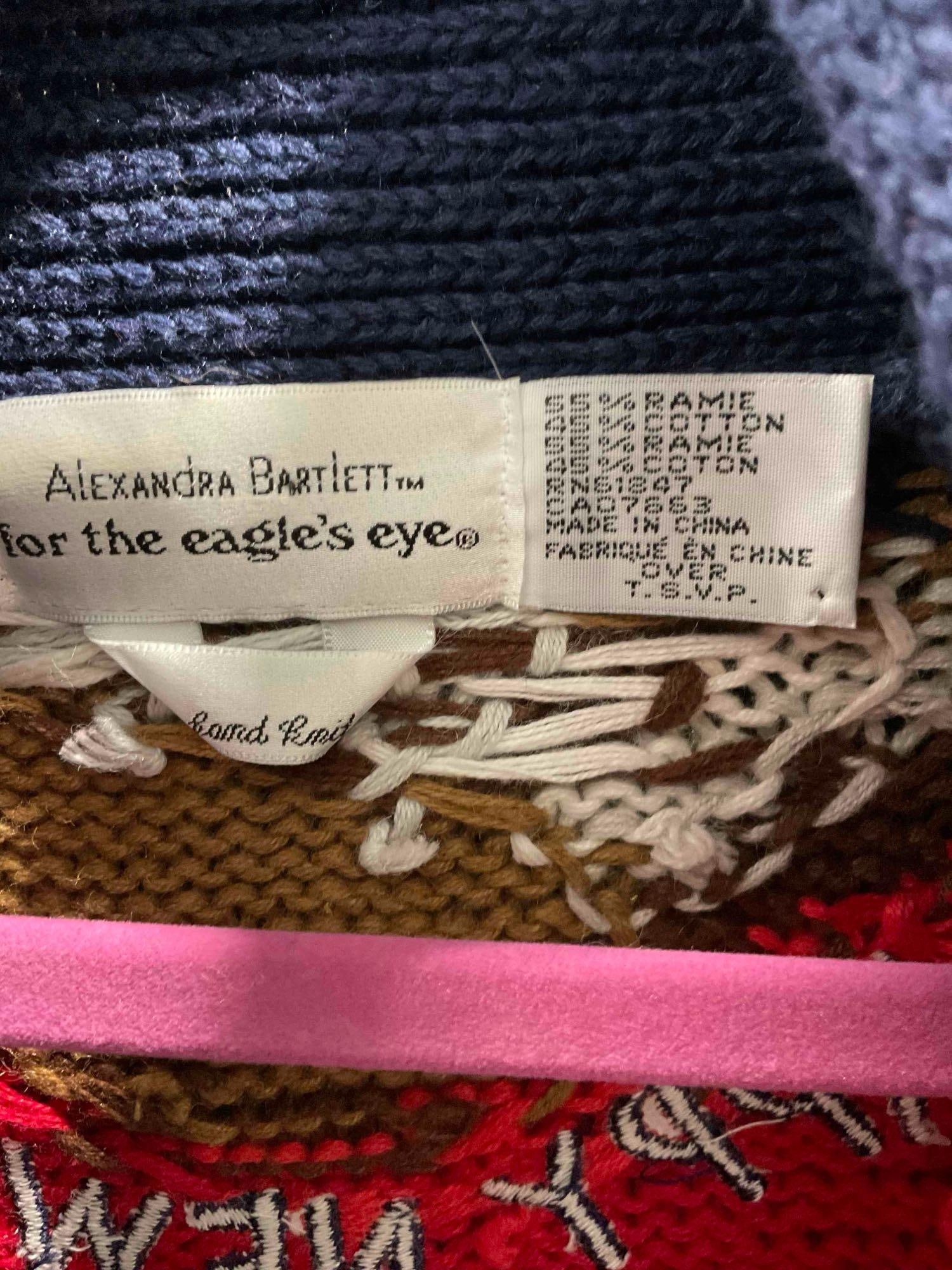 5 pcs Women's Clothing, incl. Vintage Alexandra Bartlett Knit Football Sweater Size M & More! - 11
