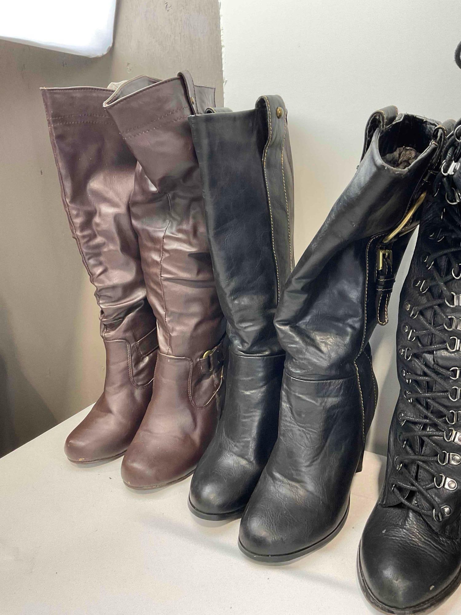 9 Pairs of Women's US 5.5-7 Boots, incl. Fergalicious by Fergie, Chinese Laundry & More! See pics. - 2