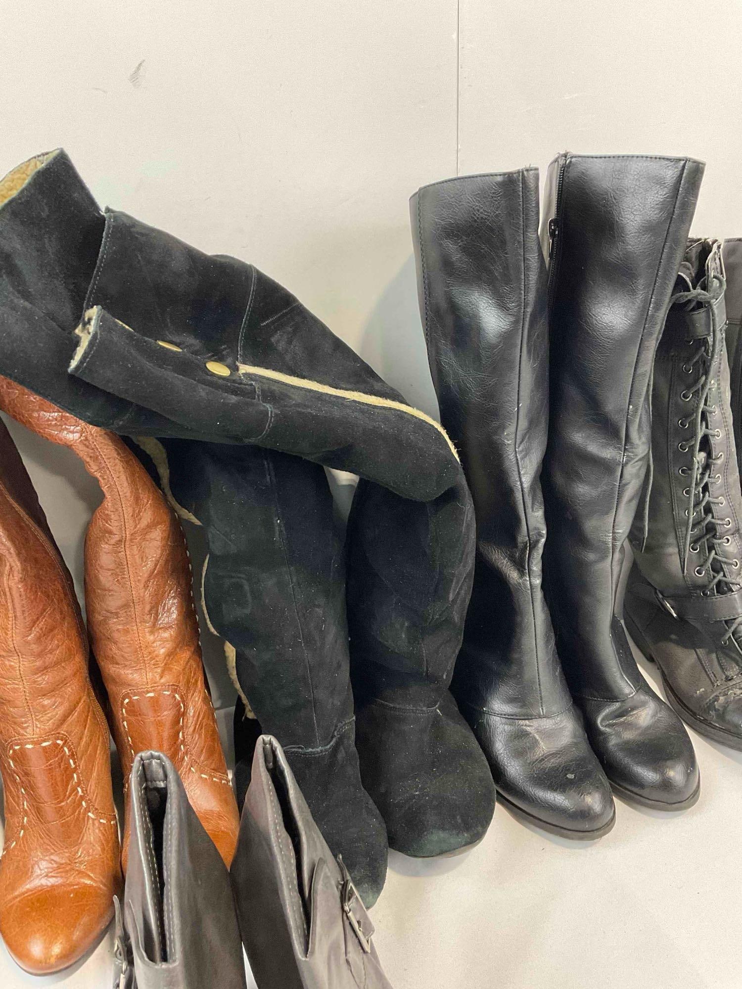 9 Pairs of Women's US 5.5-7 Boots, incl. Fergalicious by Fergie, Chinese Laundry & More! See pics. - 5