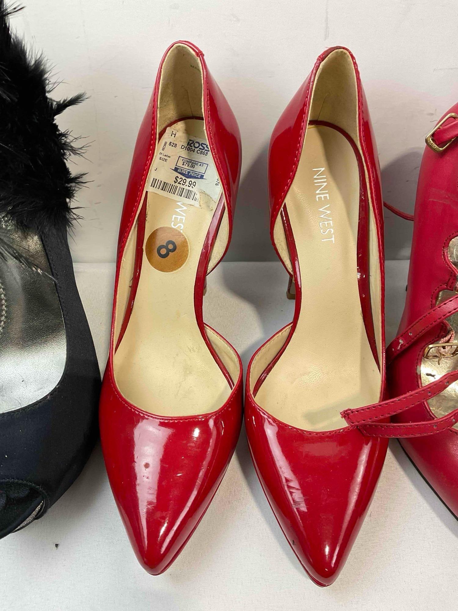 10 pcs Women's Accessories, incl. 5x Pairs of Shoes, 3x Handbags, 1x Belt & 1x Suitcase. See pics. - 7