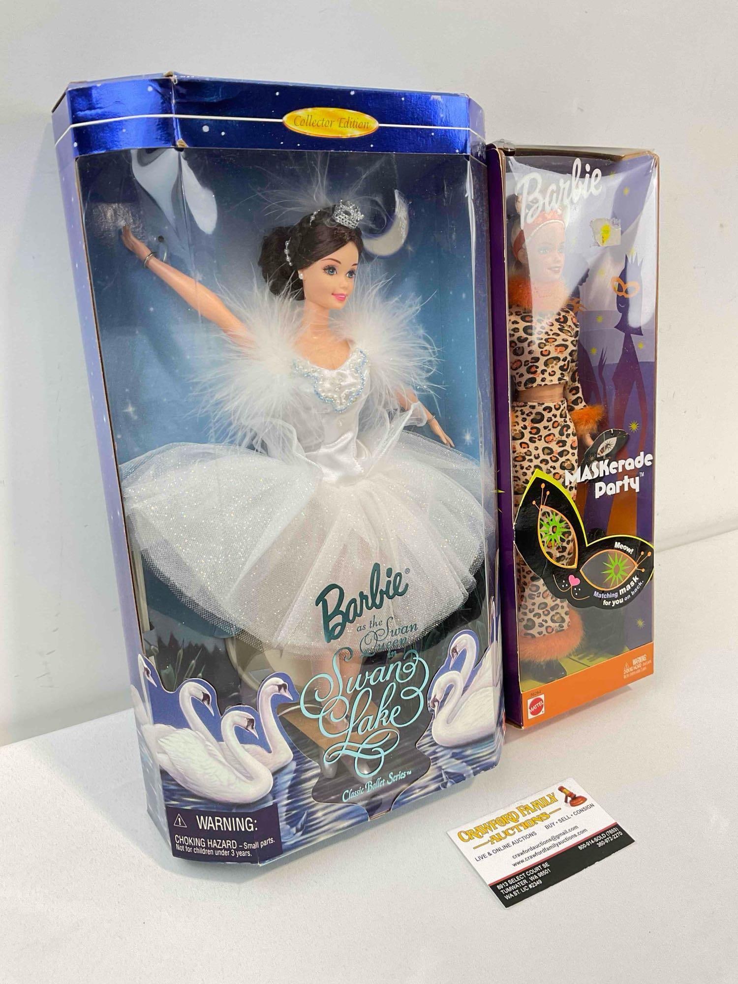 2 pcs Barbie Collectible Dolls in Original Boxes, 1997 Swan Lake & 2002 Maskerade Party. See pics. - 3