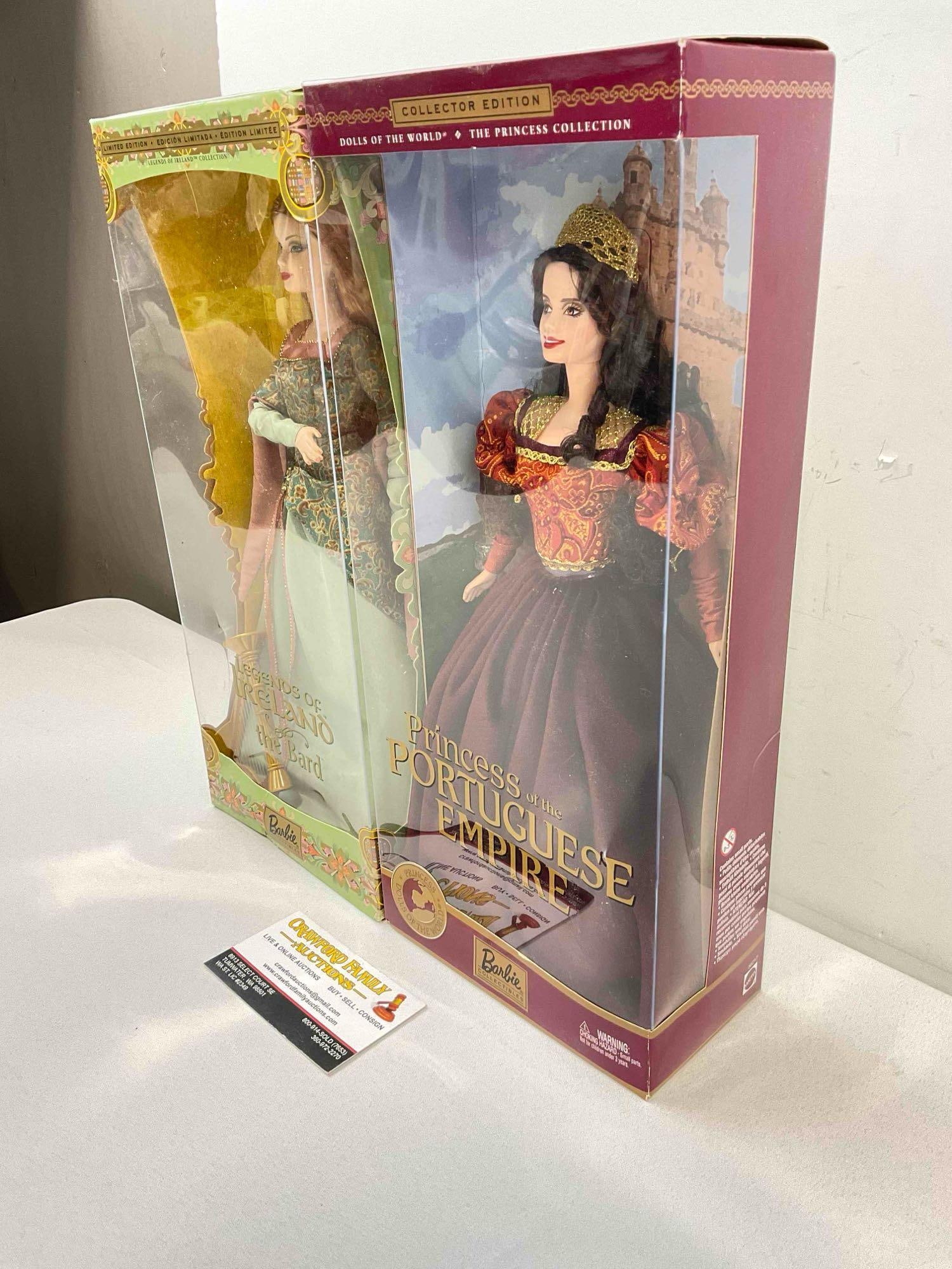 2 pcs Barbie Collectible Dolls in Original Boxes, incl. 2003 Legends of Ireland The Bard B2511. - 2