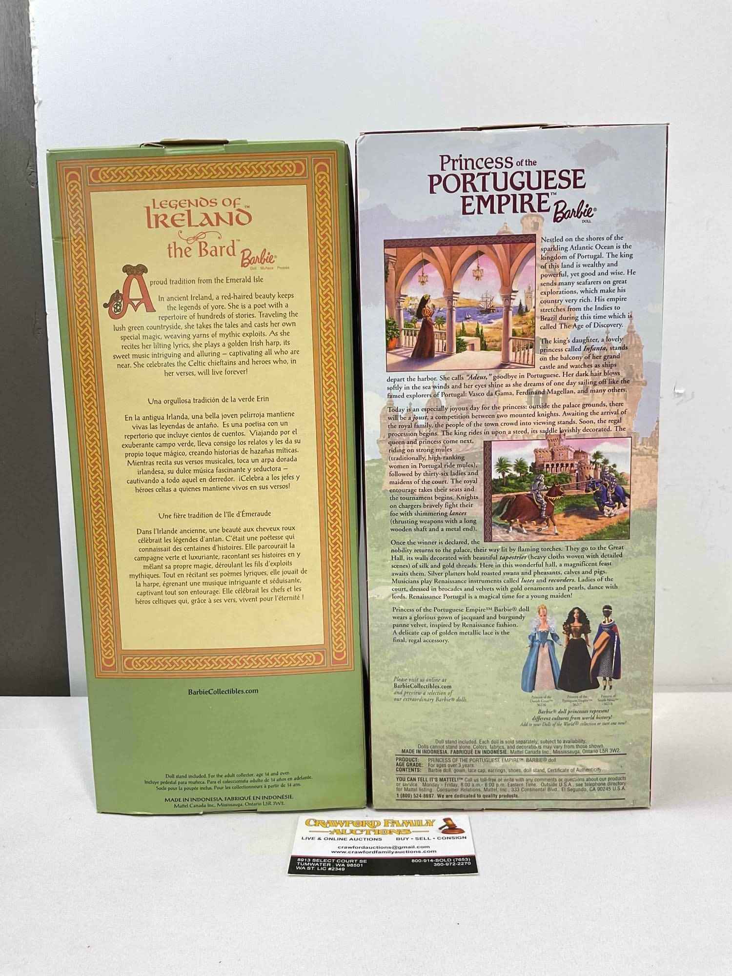 2 pcs Barbie Collectible Dolls in Original Boxes, incl. 2003 Legends of Ireland The Bard B2511. - 5