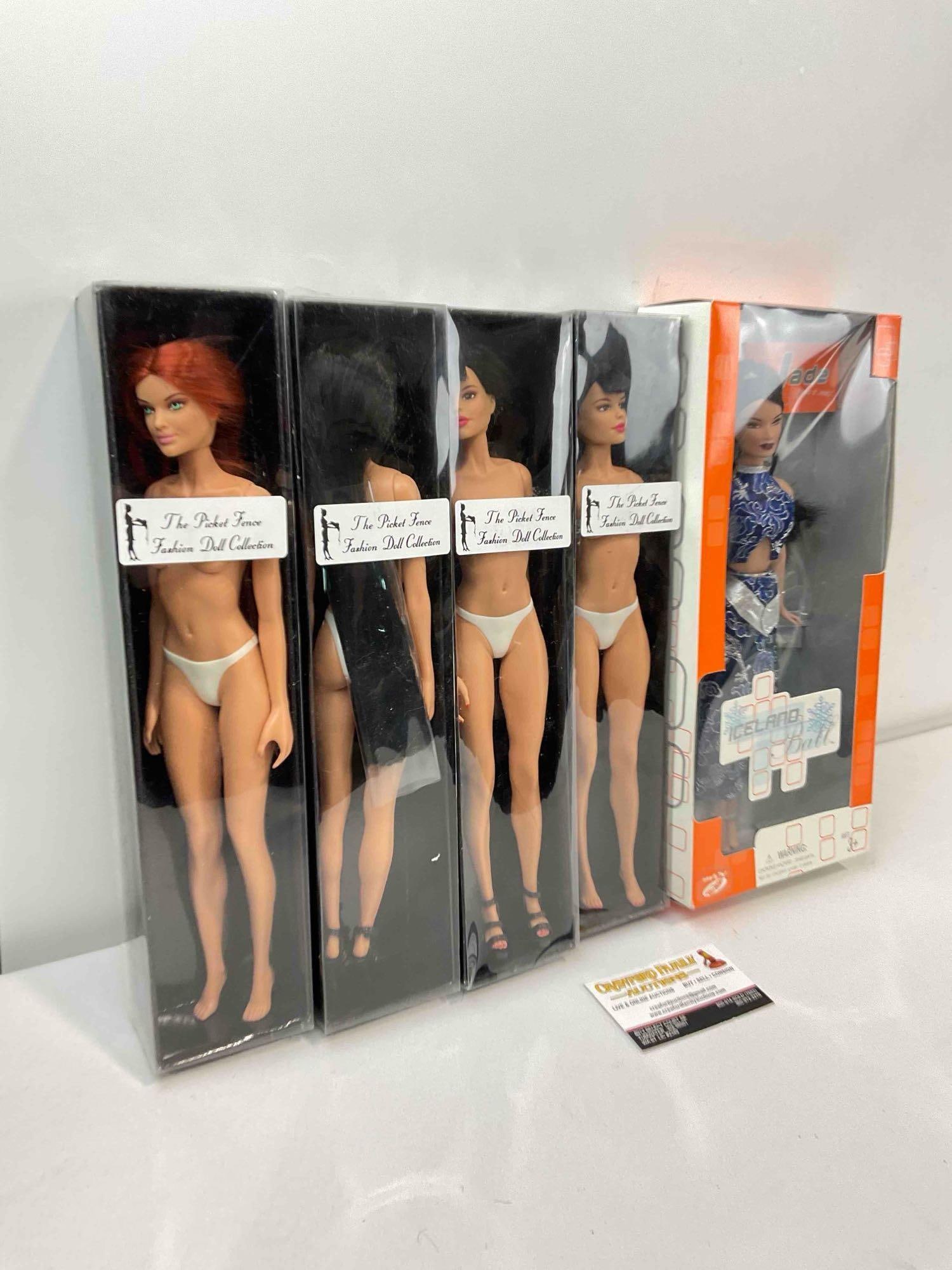5 pcs Collectible Fashion Dolls, incl. Integrity Dolls Iceland Ball Jade 30058 in Original Box. - 2