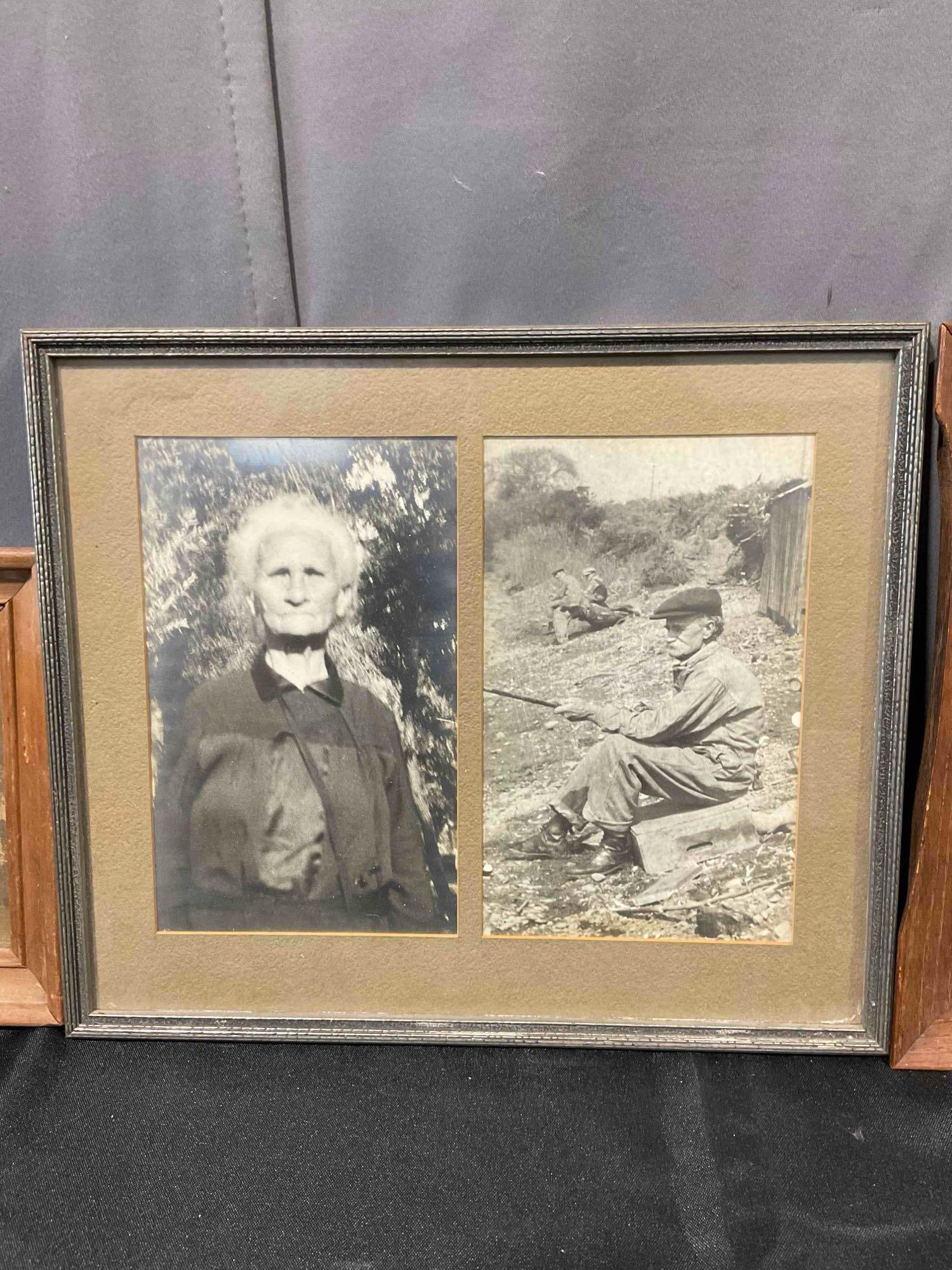 3 pcs Framed Antique Photographs, incl. Yosemite Waterfall, Golden Gate Park & More! See pics. - 3