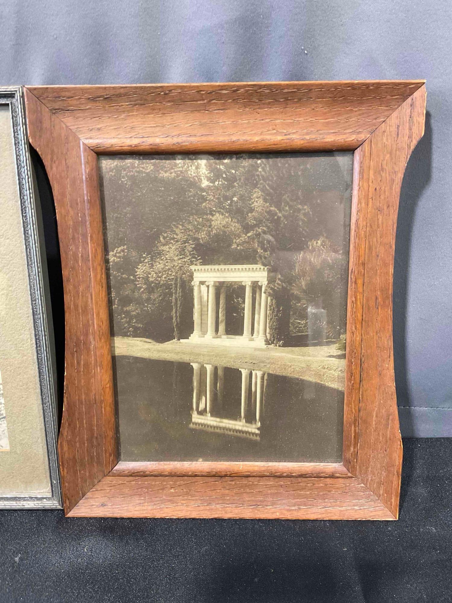 3 pcs Framed Antique Photographs, incl. Yosemite Waterfall, Golden Gate Park & More! See pics. - 4