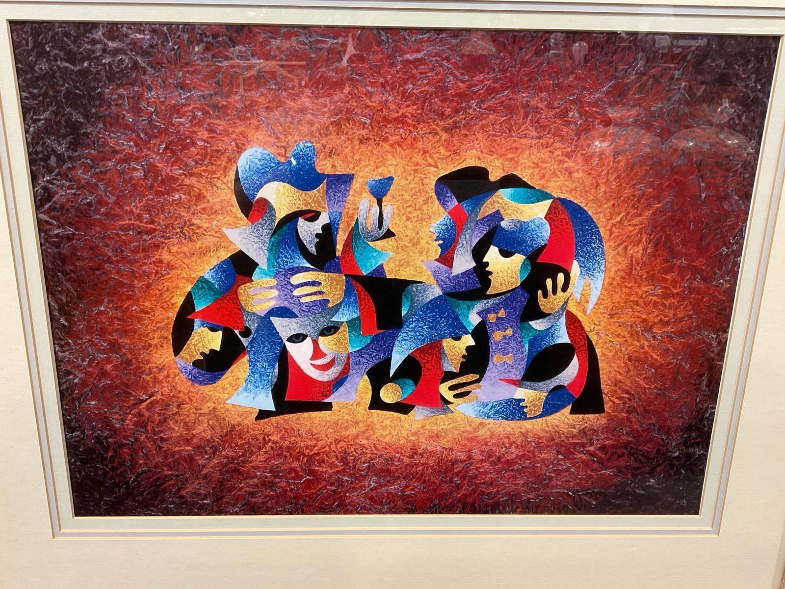 Framed Lithograph titled Officers Celebration #7 by Anatole Krasnyansky, 28x34 inches - 2