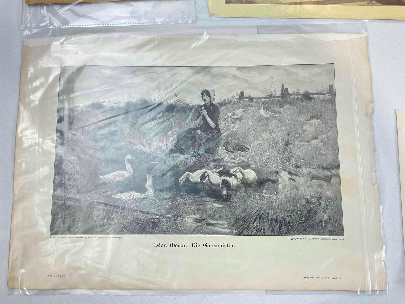 7 pcs Vintage Art & Ephemera Collection, incl. Unframed Original Etching of A.E.M. Gretry & More! - 4