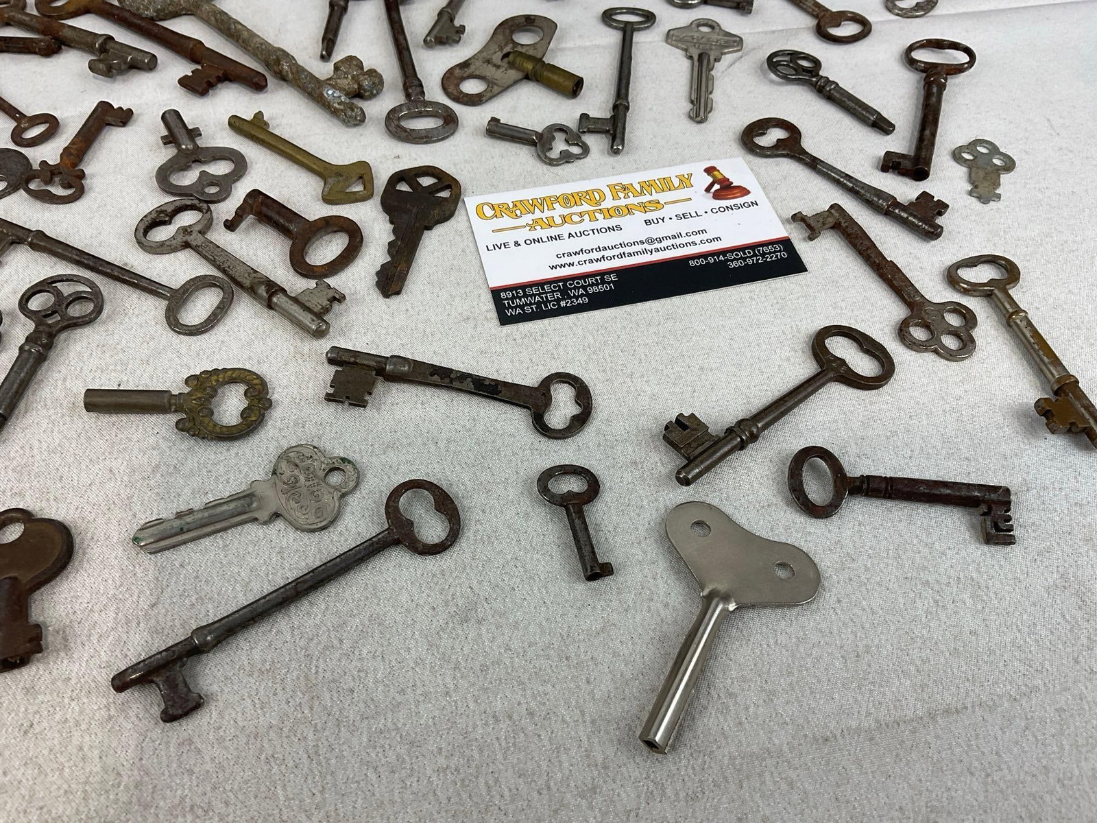 Collection of 70+ Antique & Vintage Keys, Skeleton style, for doors, Furniture, locks, clocks & m... - 7