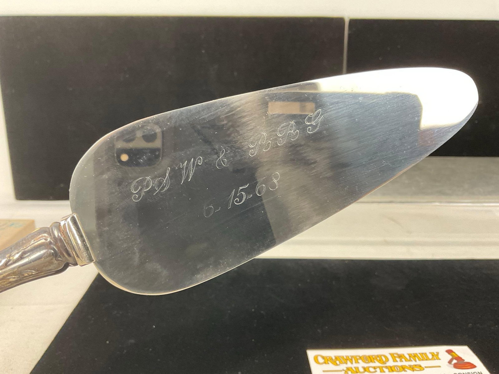 Antique Cake Knife w/Sterling Silver Handle, Stainless steel Blade, 59.3 grams in ttw - 2