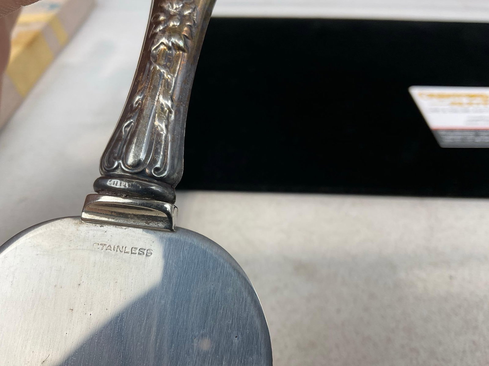 Antique Cake Knife w/Sterling Silver Handle, Stainless steel Blade, 59.3 grams in ttw - 5