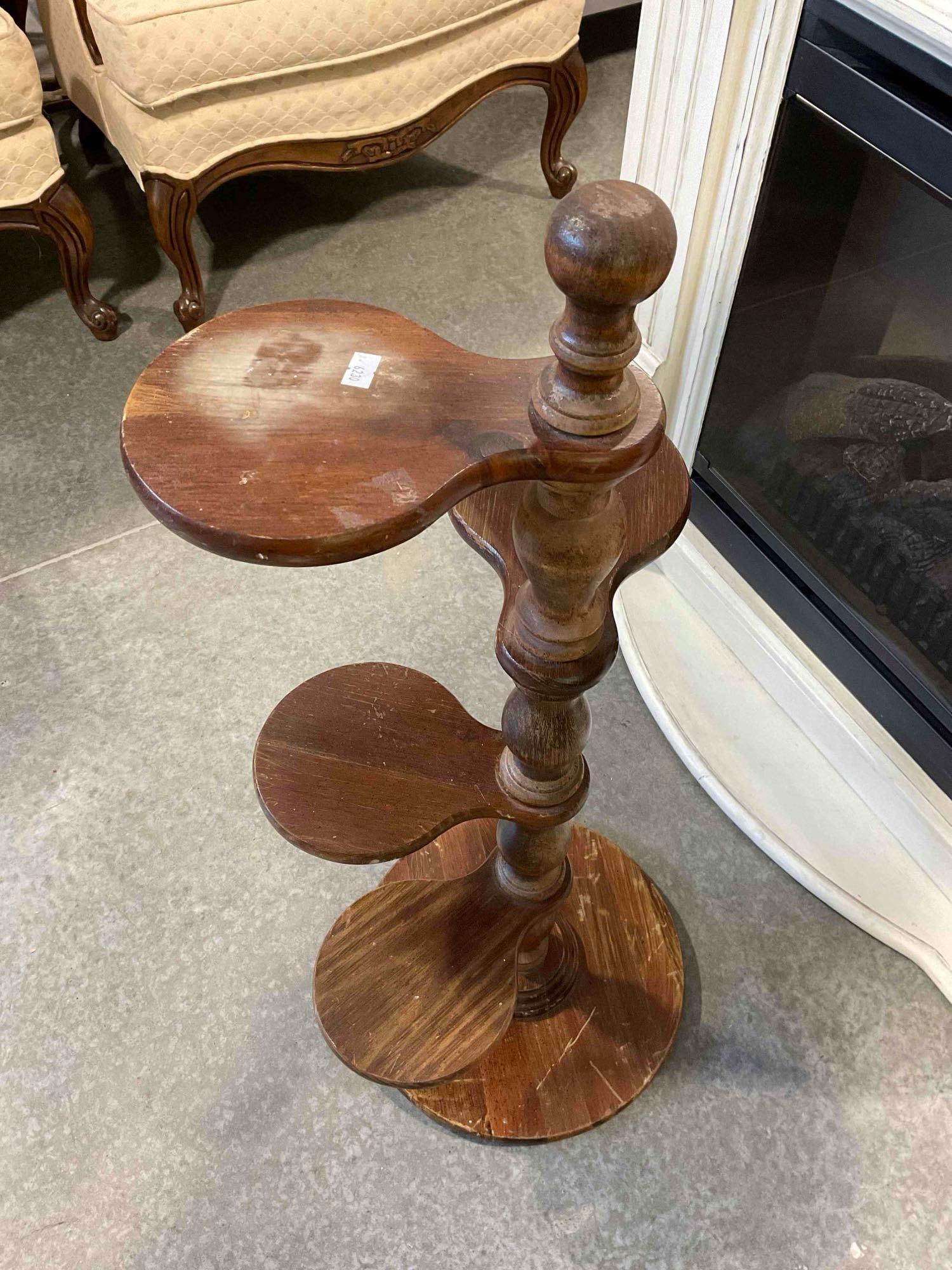 Vintage Wooden Planter Stand w/ 4 Tiers. Fair Condition. Measures 12" x 12" x 31" See pics. - 3