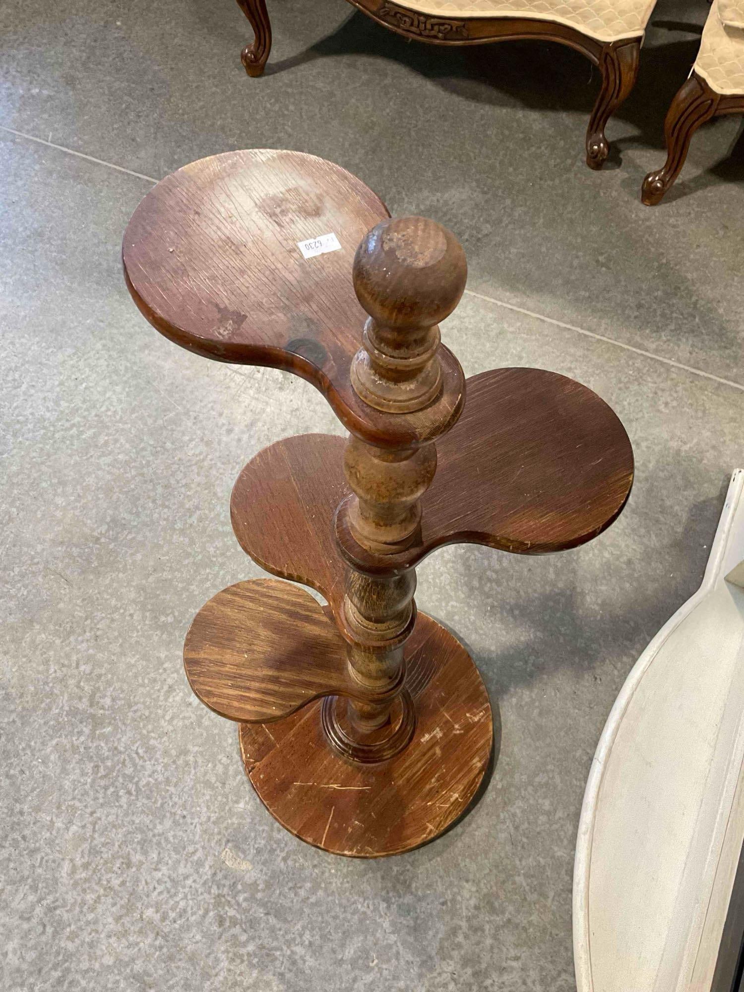 Vintage Wooden Planter Stand w/ 4 Tiers. Fair Condition. Measures 12" x 12" x 31" See pics. - 4