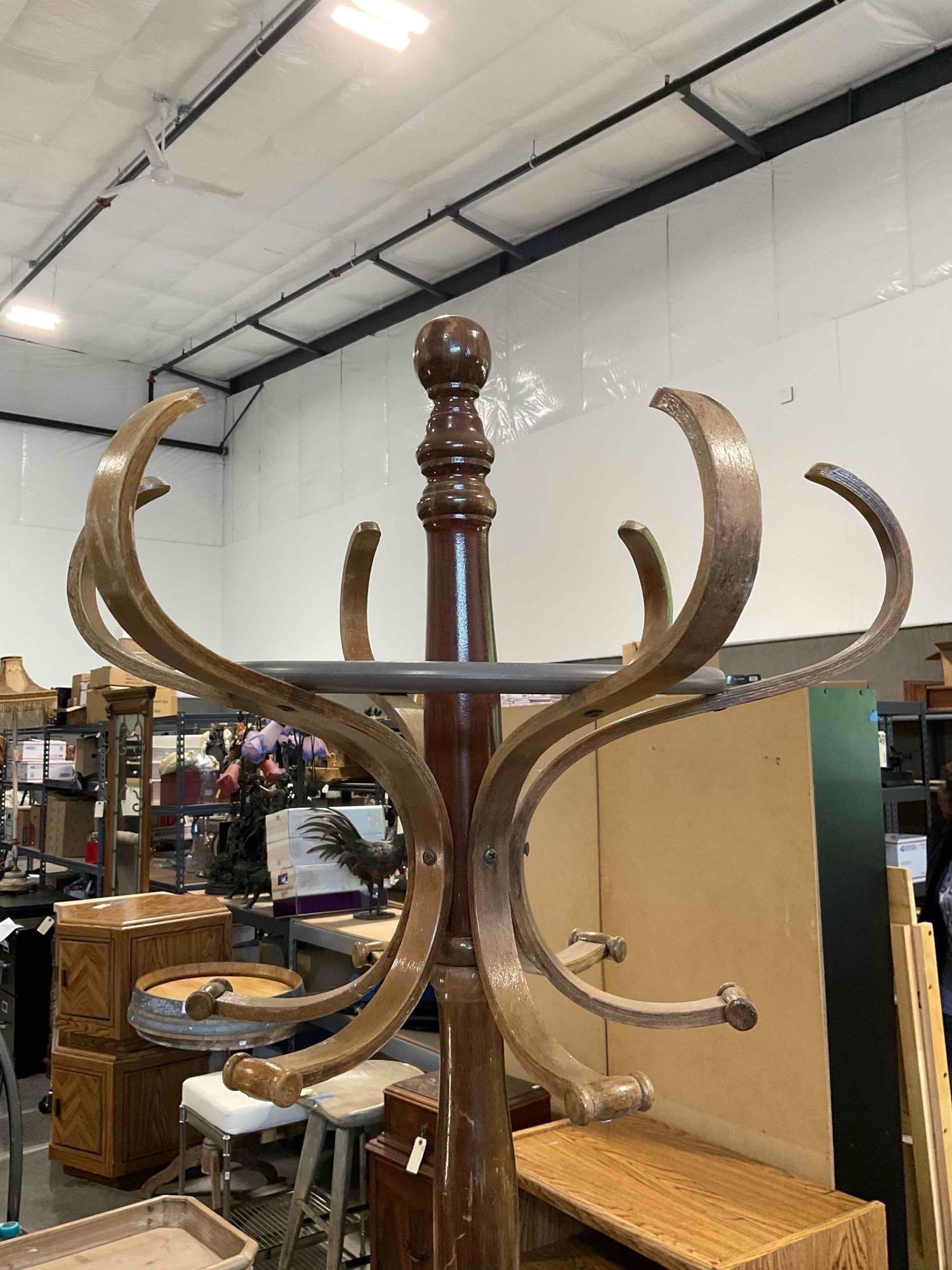 Vintage Wooden Hat Stand Coat Rack. As Is Condition. Needs TLC. See pics. - 5