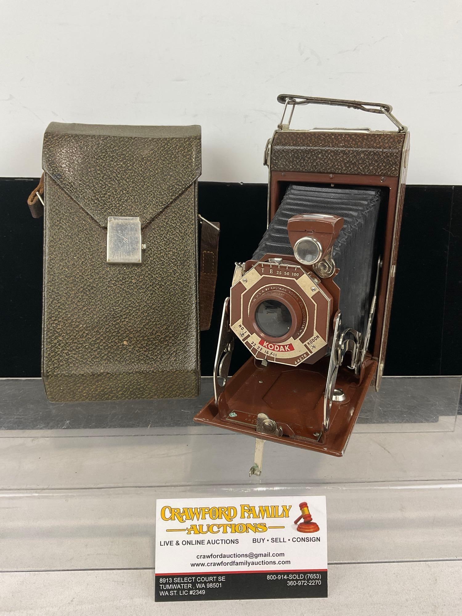 Early 20th Century Eastman Kodak Co Camera, Kodak Six-16 Folding Camera, brown colorway (1 of 7)