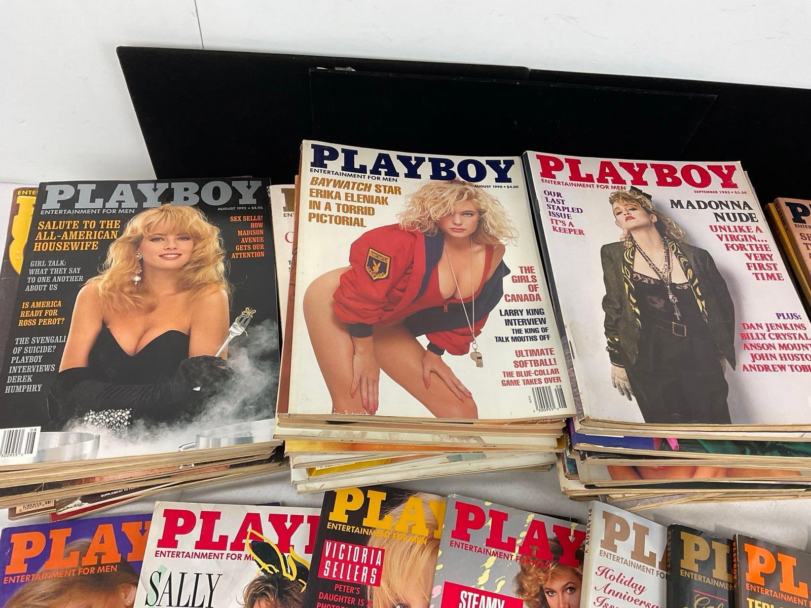 50-60 issues of Playboy Magazine, 1980s-1990s, including issues w/Madonna, Pamela Anderson, & more - 2
