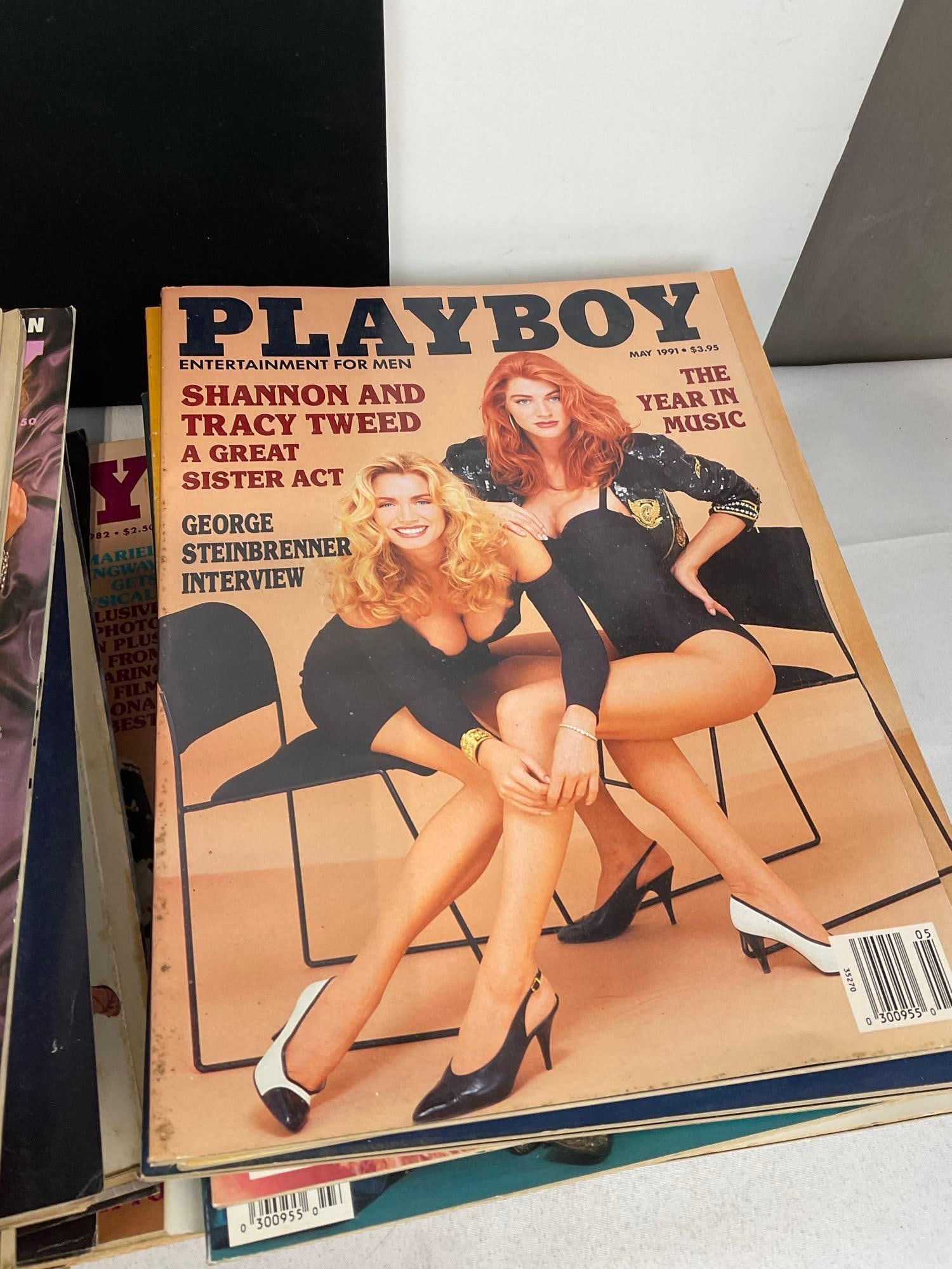 50-60 issues of Playboy Magazine, 1980s-1990s, including issues w/Madonna, Pamela Anderson, & more - 3