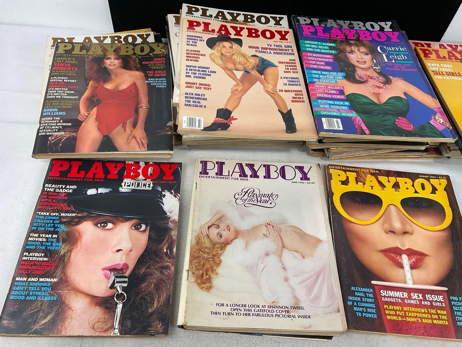 50-60 issues of Playboy Magazine, 1980s-1990s, including issues w/Madonna, Pamela Anderson, & more - 6