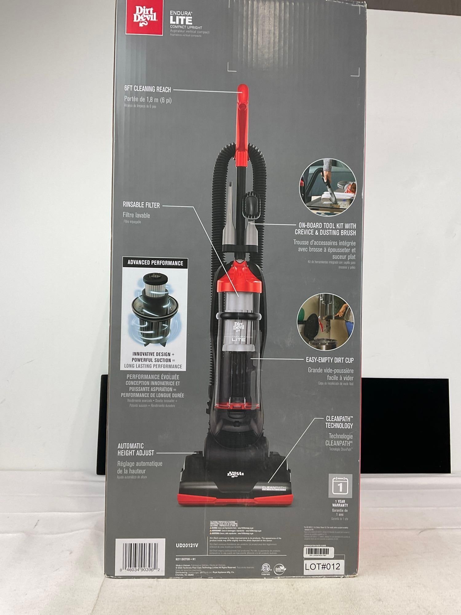 NIB Dirt Devil Endura Lite Compact Upright Vacuum, UD20121V - 4