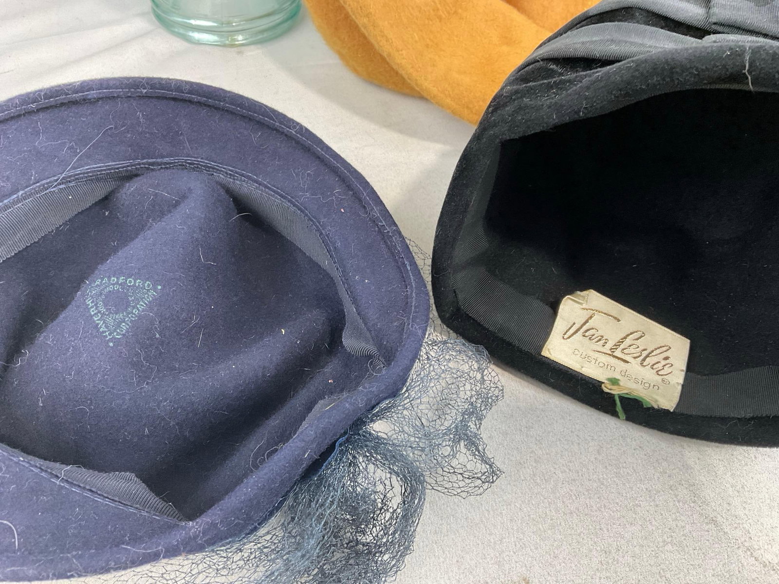 Collection of 6 1940s-50s Hats, variety of brands, Velour, Brushed Felt Cloche, few Pillbox hats - 8