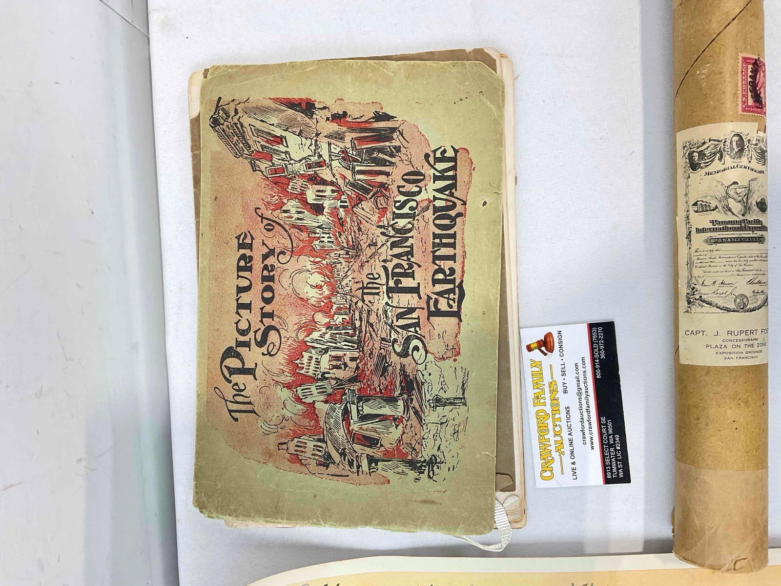 2 pcs Antique Collectibles incl. Picture Story of the San Francisco Earthquake & More! See pics. - 6