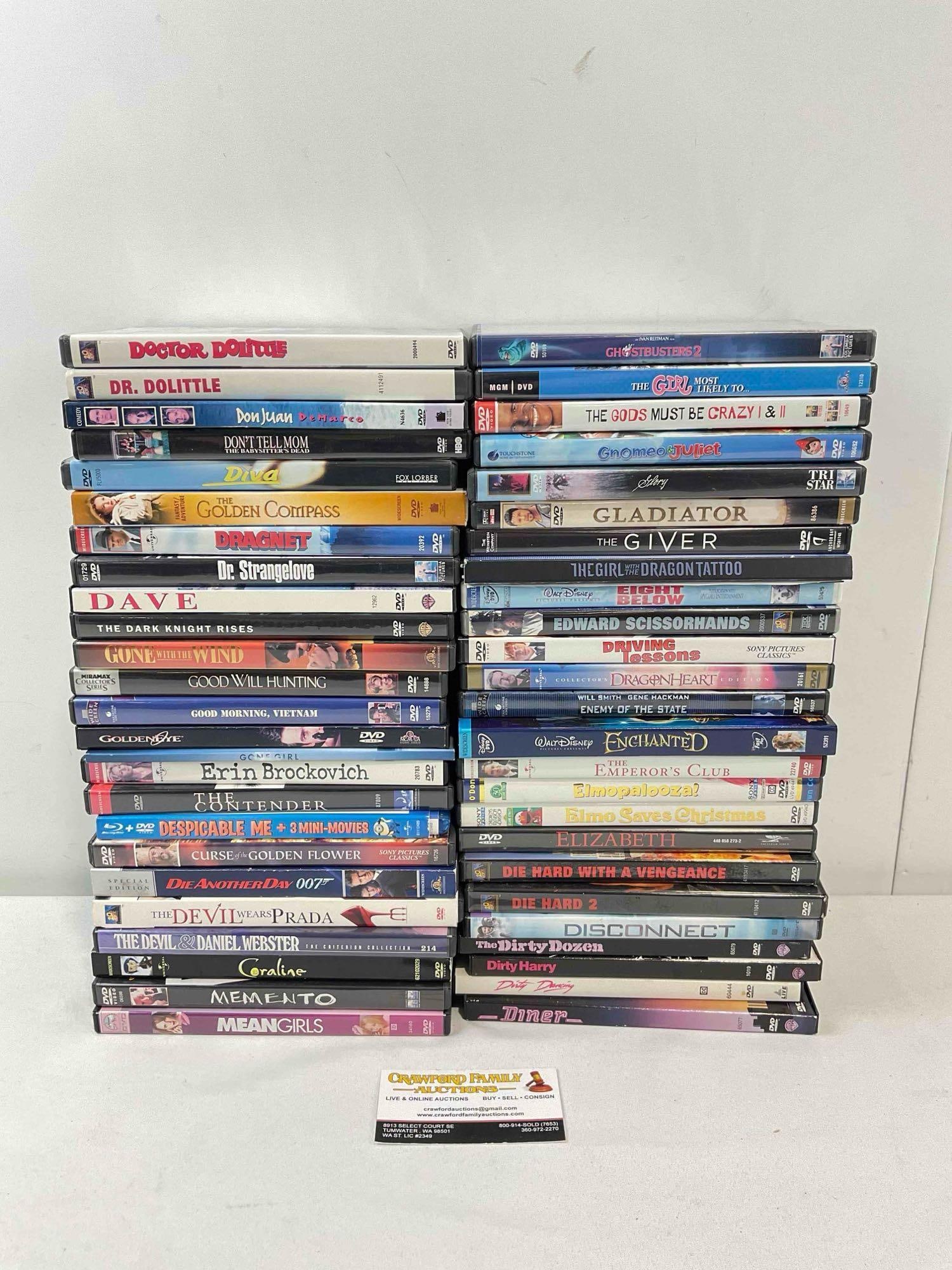 50 pcs DVD Movie Collection, incl. Coraline, Gone With the Wind, Gladiator, Dirty Harry & More! (1 of 5)