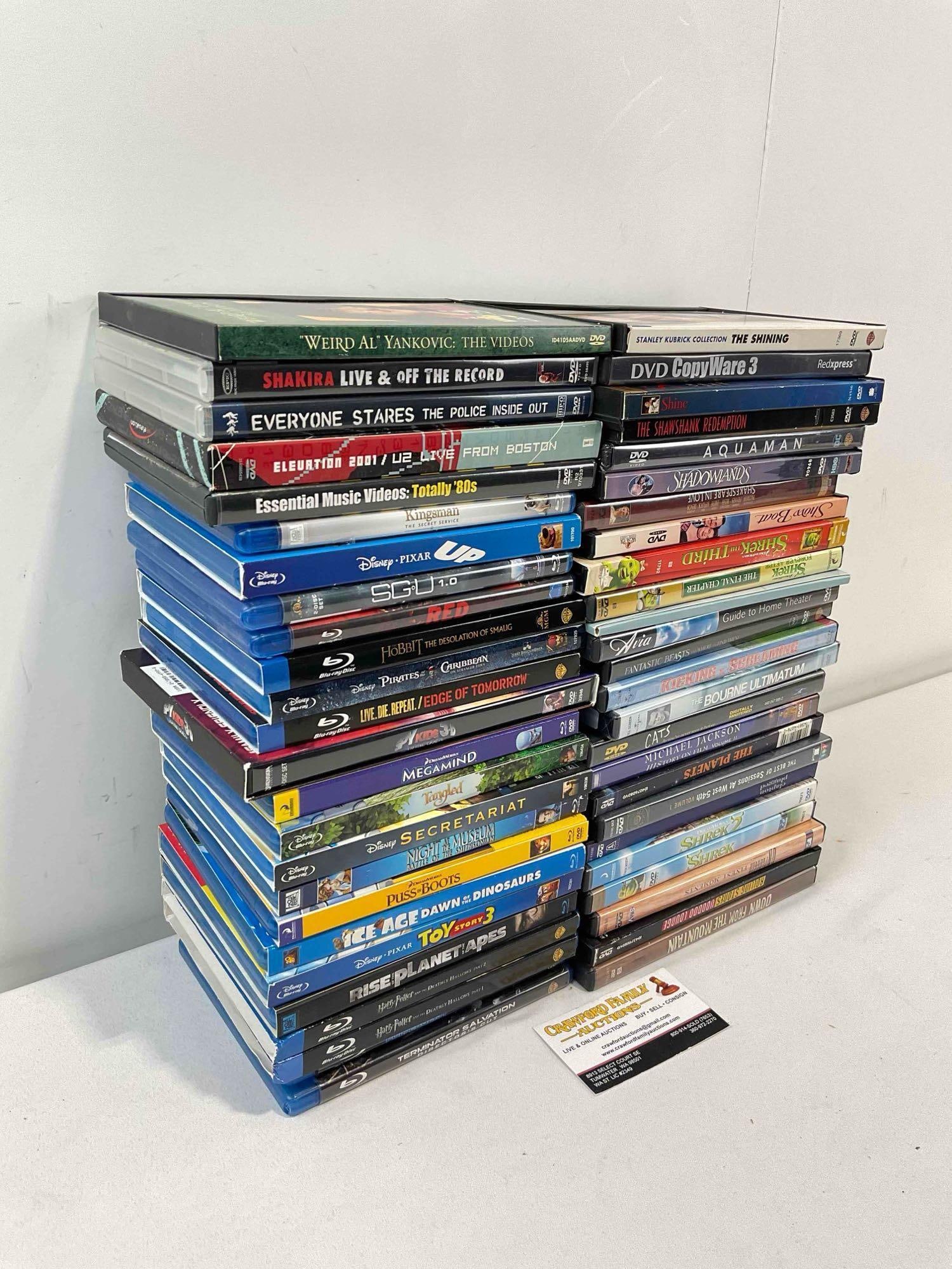 50 pcs DVD & BluRay Movie Collection, incl. Harry Potter, Disney, Shrek, CATS & Much More! - 2
