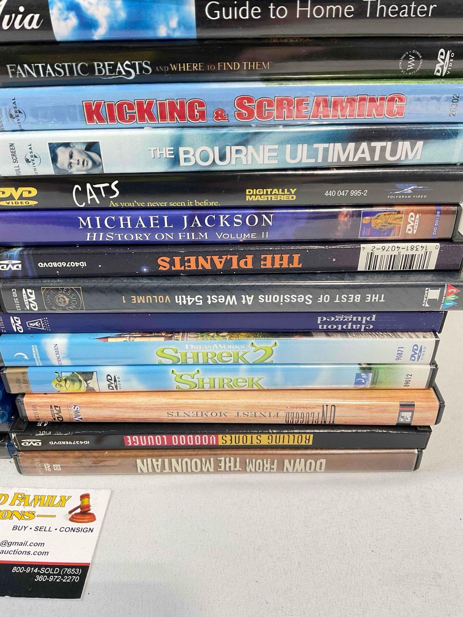 50 pcs DVD & BluRay Movie Collection, incl. Harry Potter, Disney, Shrek, CATS & Much More! - 5