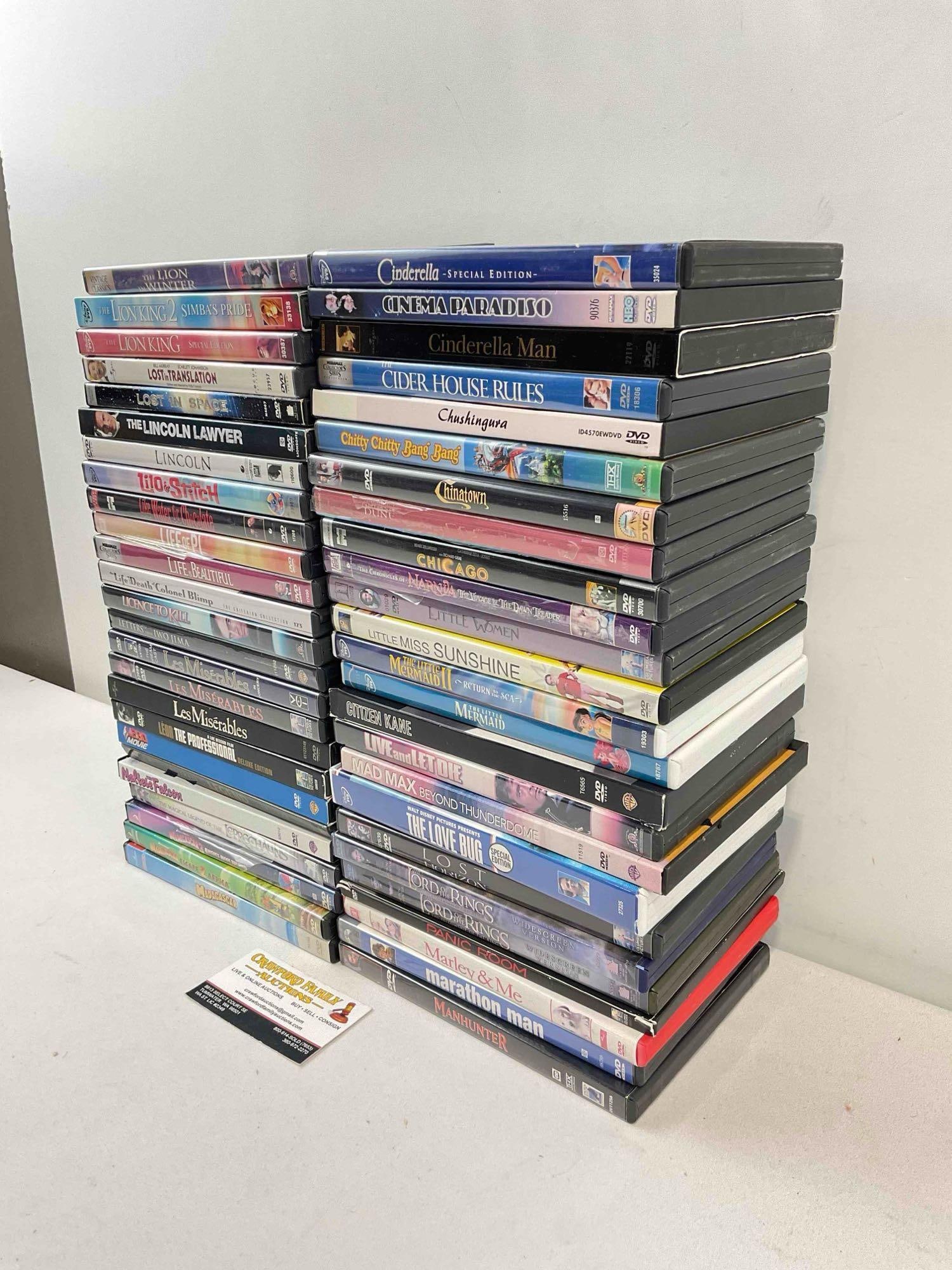 50 pcs DVD Movie Collection, incl. The Lion King, Lord of the Rings, Lilo & Stitch & More! See pi... - 2