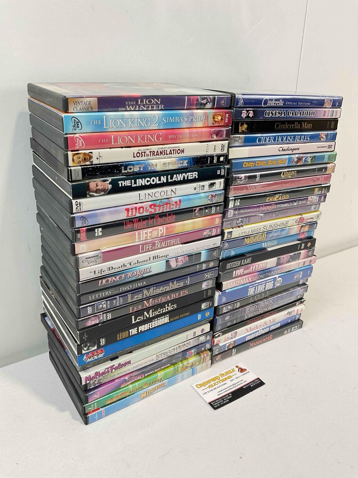 50 pcs DVD Movie Collection, incl. The Lion King, Lord of the Rings, Lilo & Stitch & More! See pi... - 3