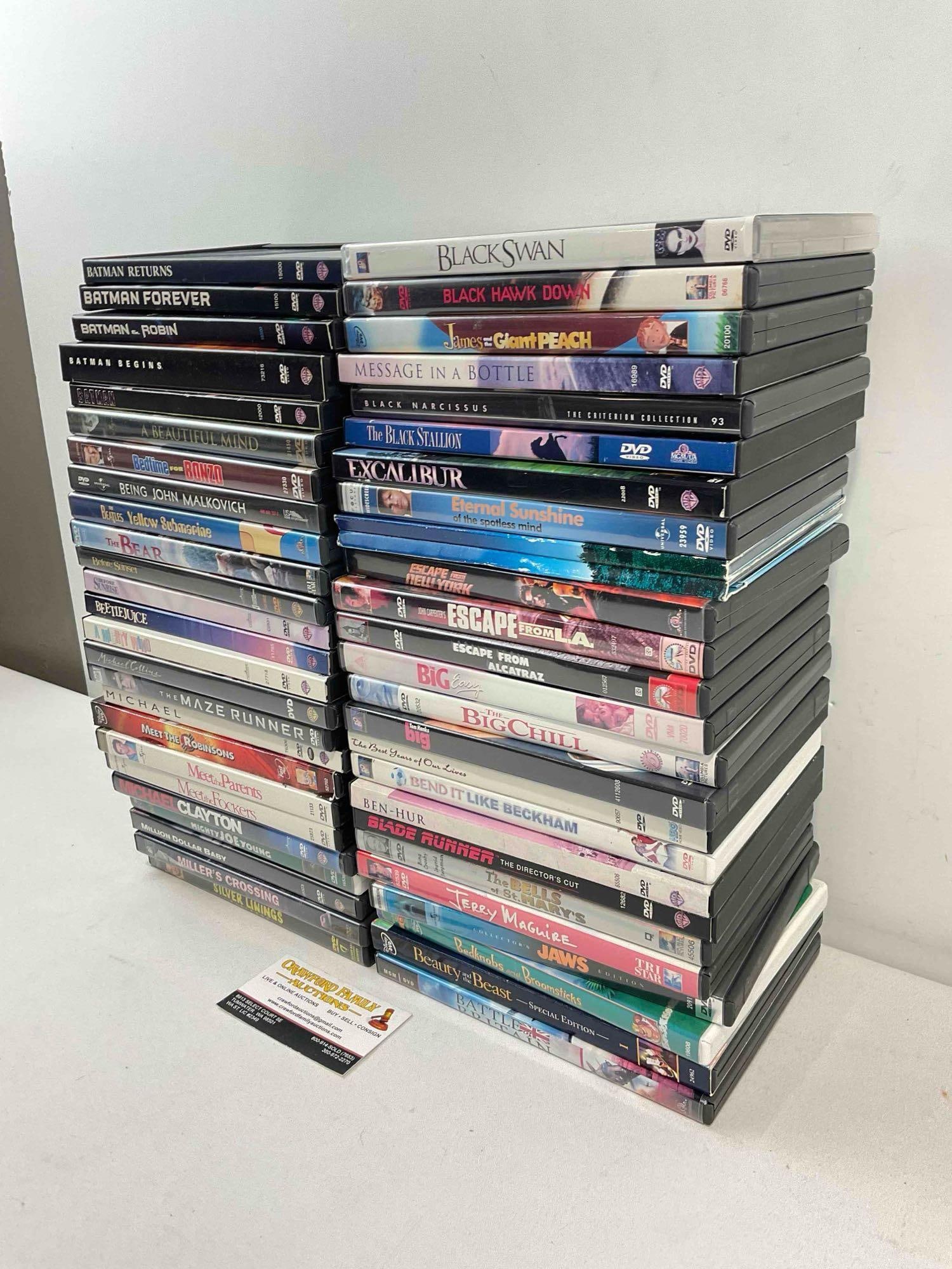 50 pcs DVD Movie Collection, incl. Batman, Black Swan, Disney's Beauty and the Beast & More! - 3