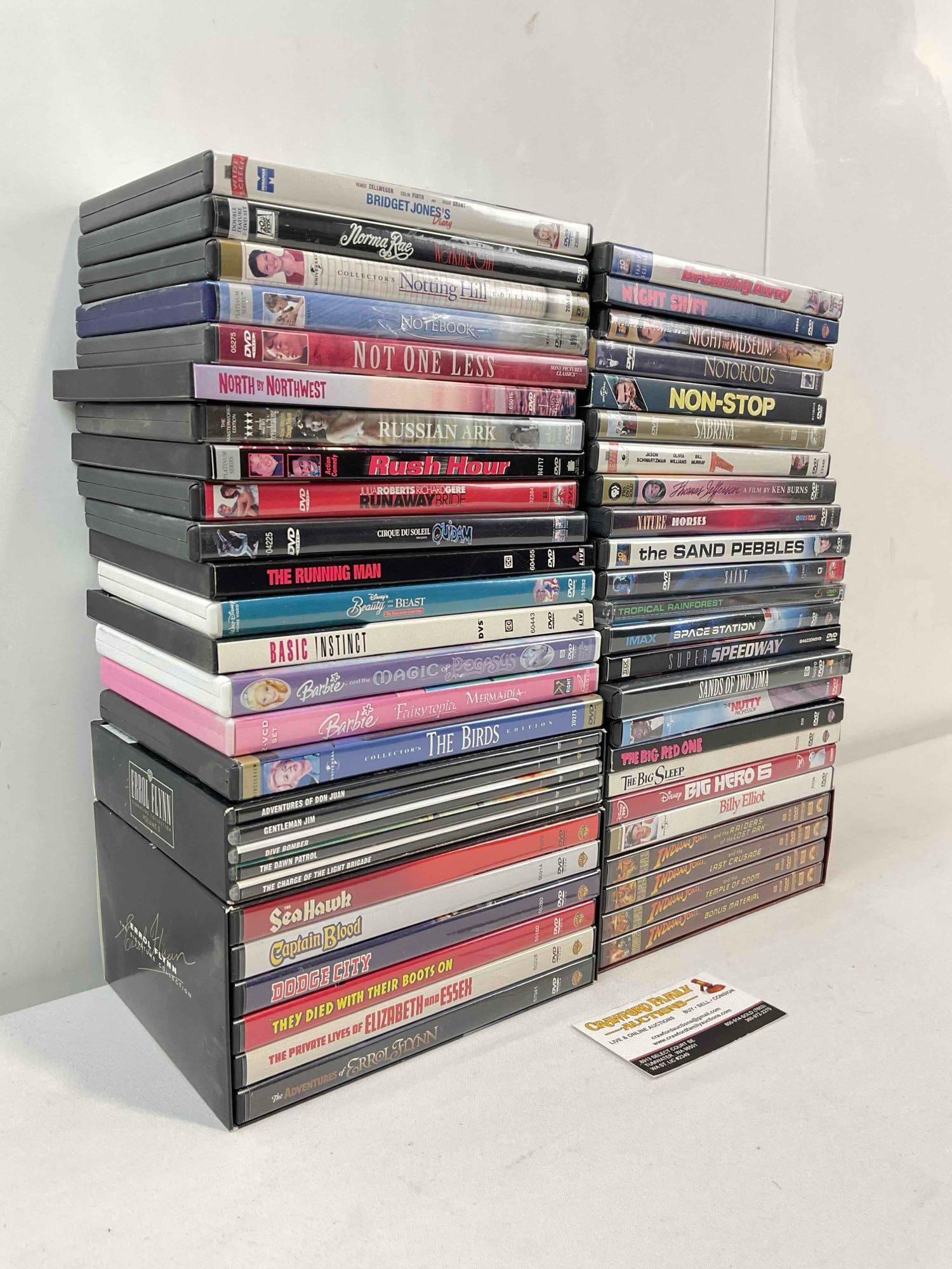 50 pcs DVD Movie Collection, incl. Indiana Jones, North by Northwest, The Notebook & More! - 2