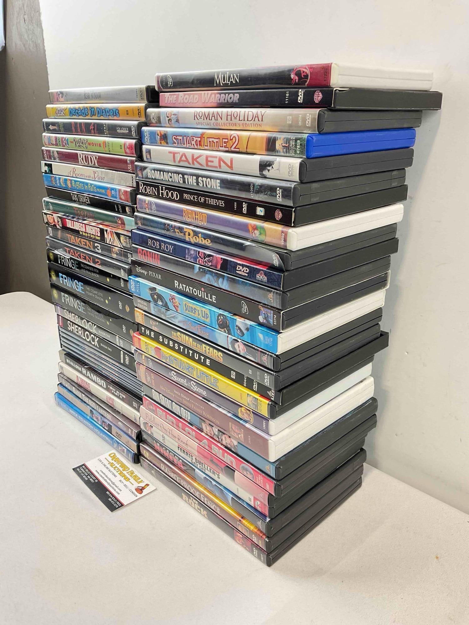 50 pcs DVD Movie & TV Collection, incl. Disney's Mulan, Rear Window, Ratatouille & More! See pics. - 2
