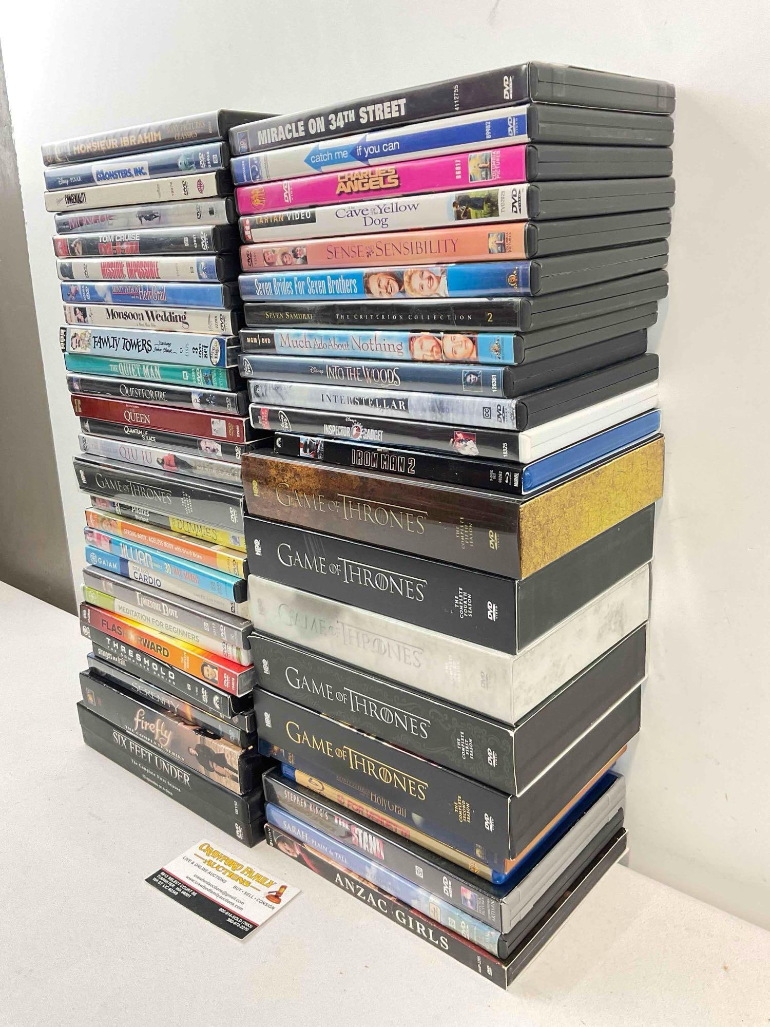 50 pcs DVD Movie & TV Show Collection, incl. Game of Thrones, Monsters Inc., Firefly & More! - 2