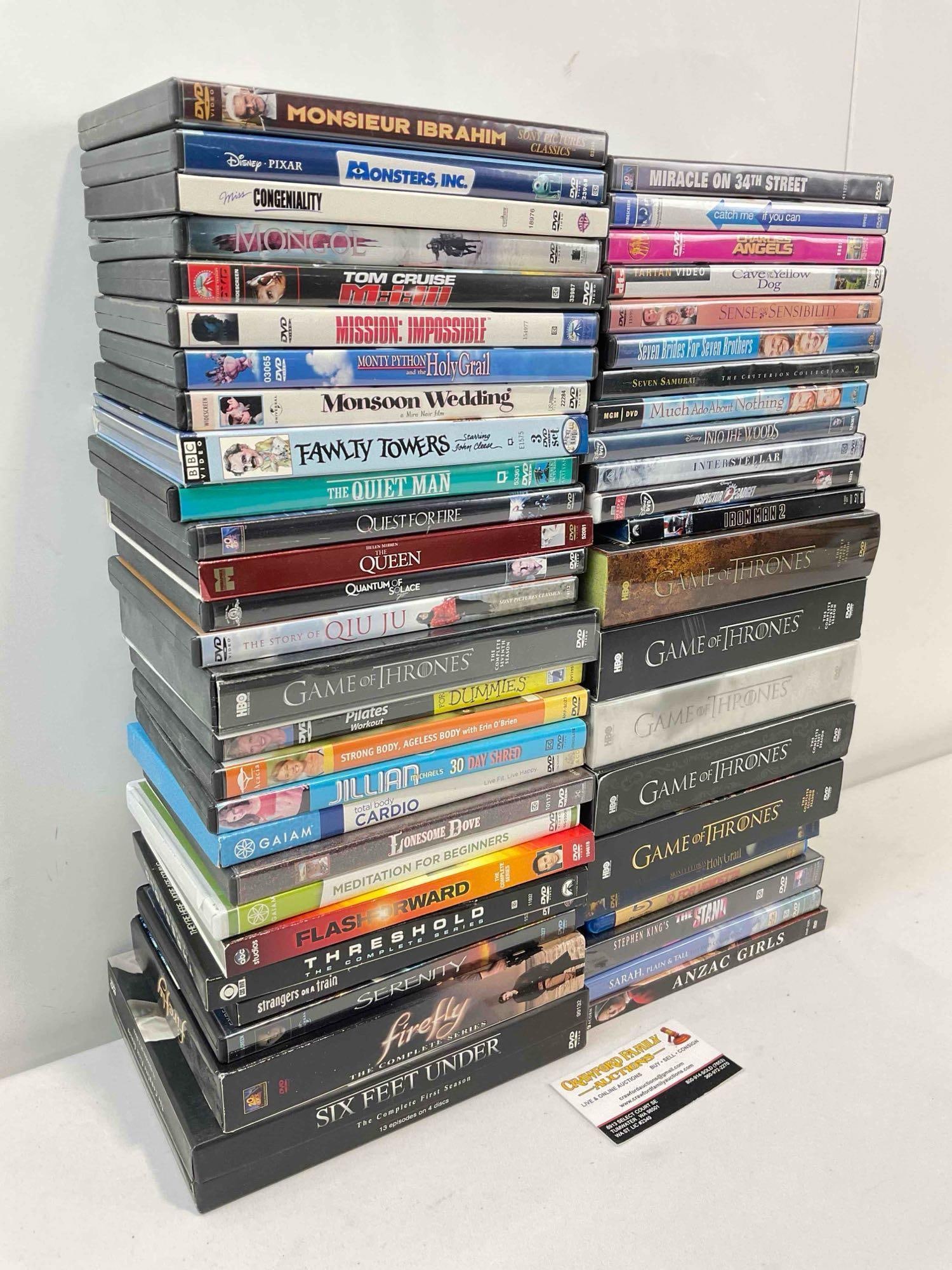 50 pcs DVD Movie & TV Show Collection, incl. Game of Thrones, Monsters Inc., Firefly & More! - 3