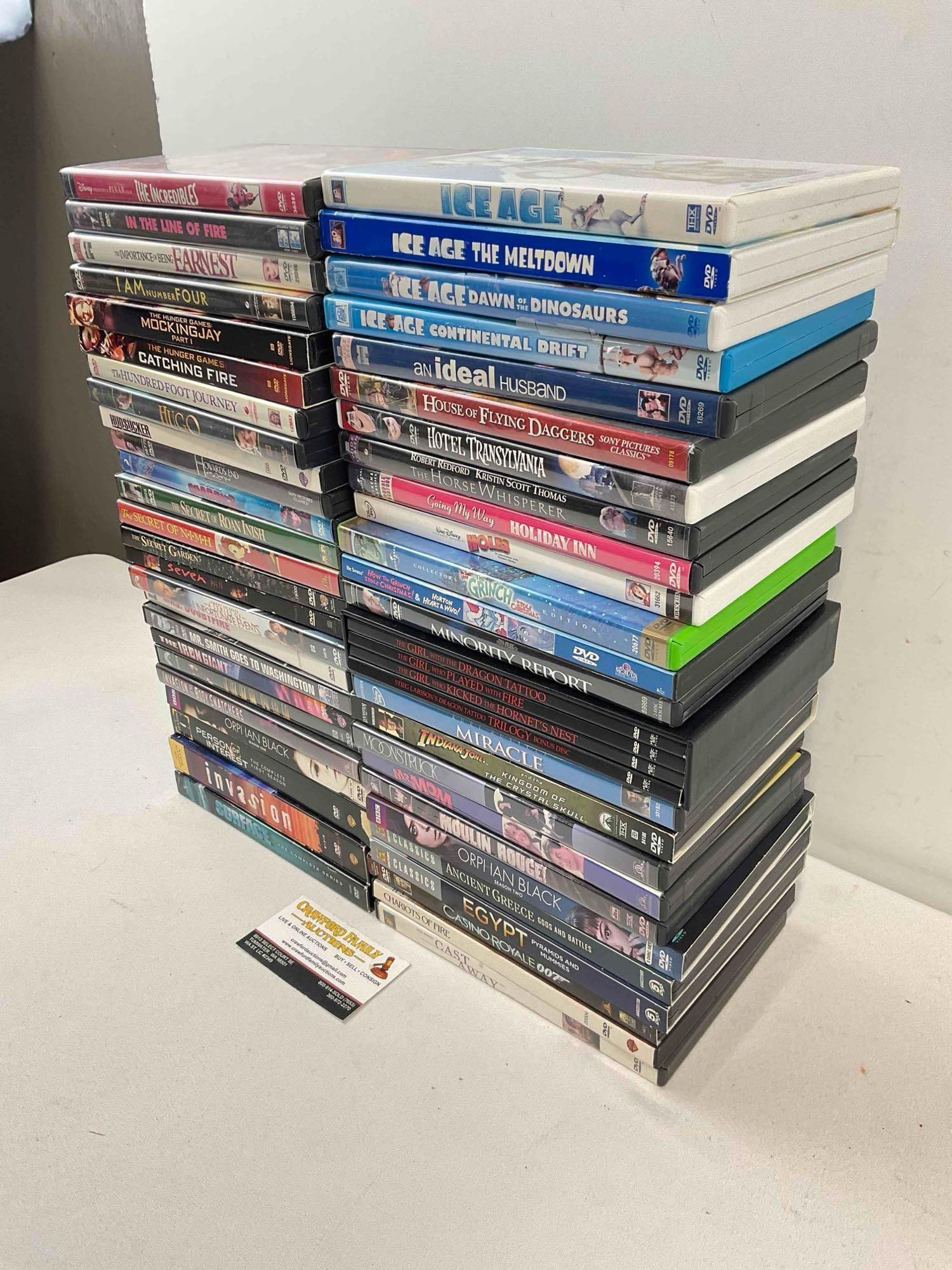 50 pcs DVD Movie & TV Show Collection, incl. Ice Age, The Incredibles, Seven, Holes & More! - 2