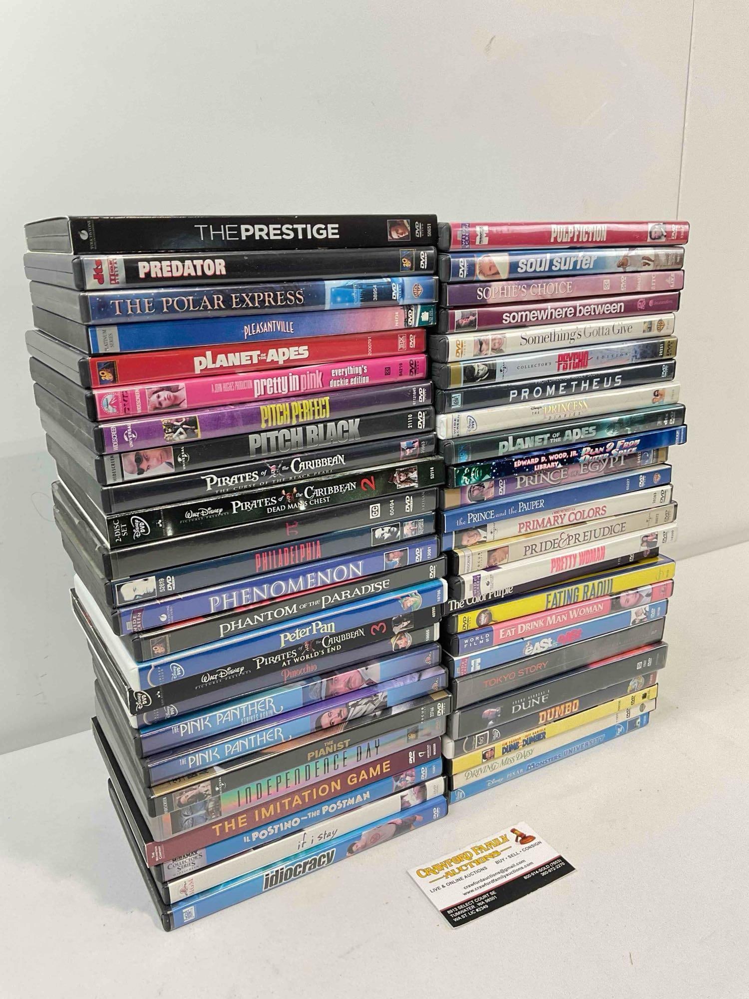 50 pcs DVD Movie Collection, incl. Pulp Fiction, Planet of the Apes, Disney's Peter Pan & More! - 3