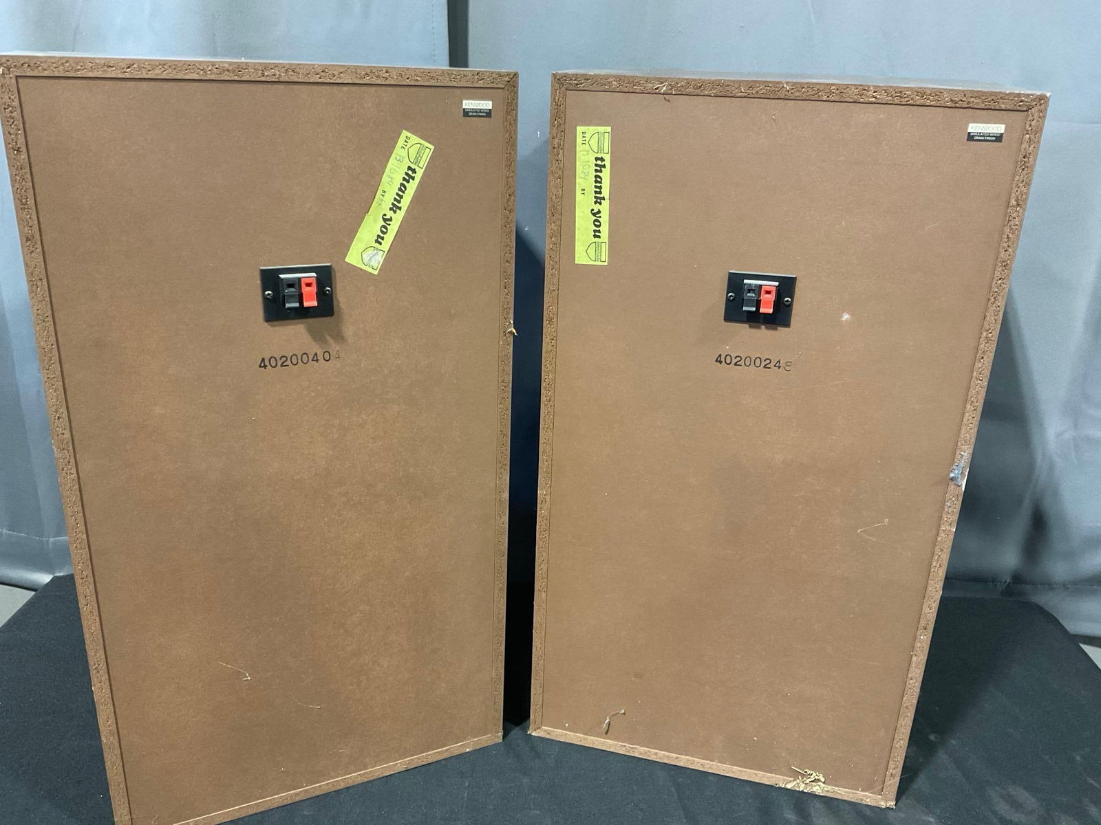 2 Kenwood Speakers, LSK-500D, 3 Way Speaker Systems, 25h x 14w x 21d inches together - 4
