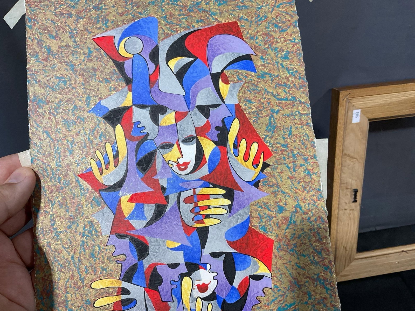 Framed Signed & #d 476/495 Musical Shere? Serigraph by Anatole Krasnyansky, 19x16 inches - 5