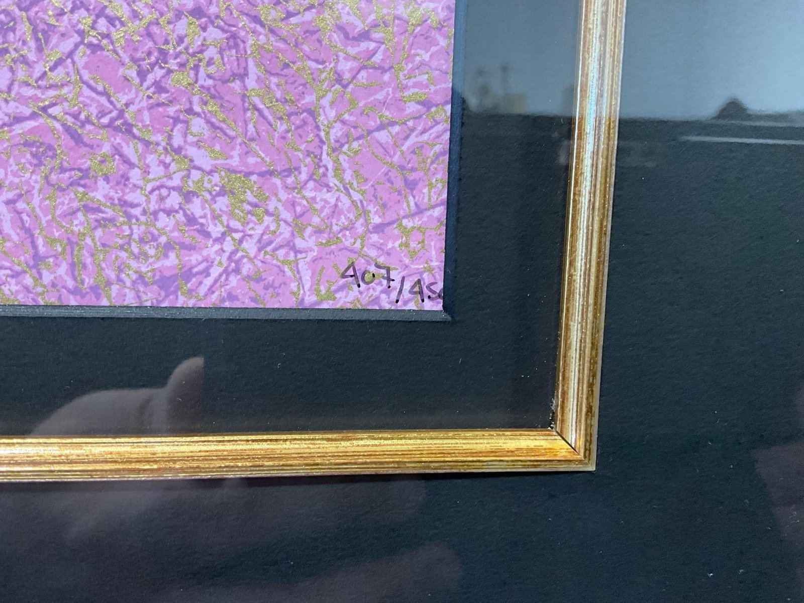 Framed Signed & #d 407/450 Serigraph titled Lavendar & Gold 2006 by Anatole Krasnyansky, 25x22 in - 3