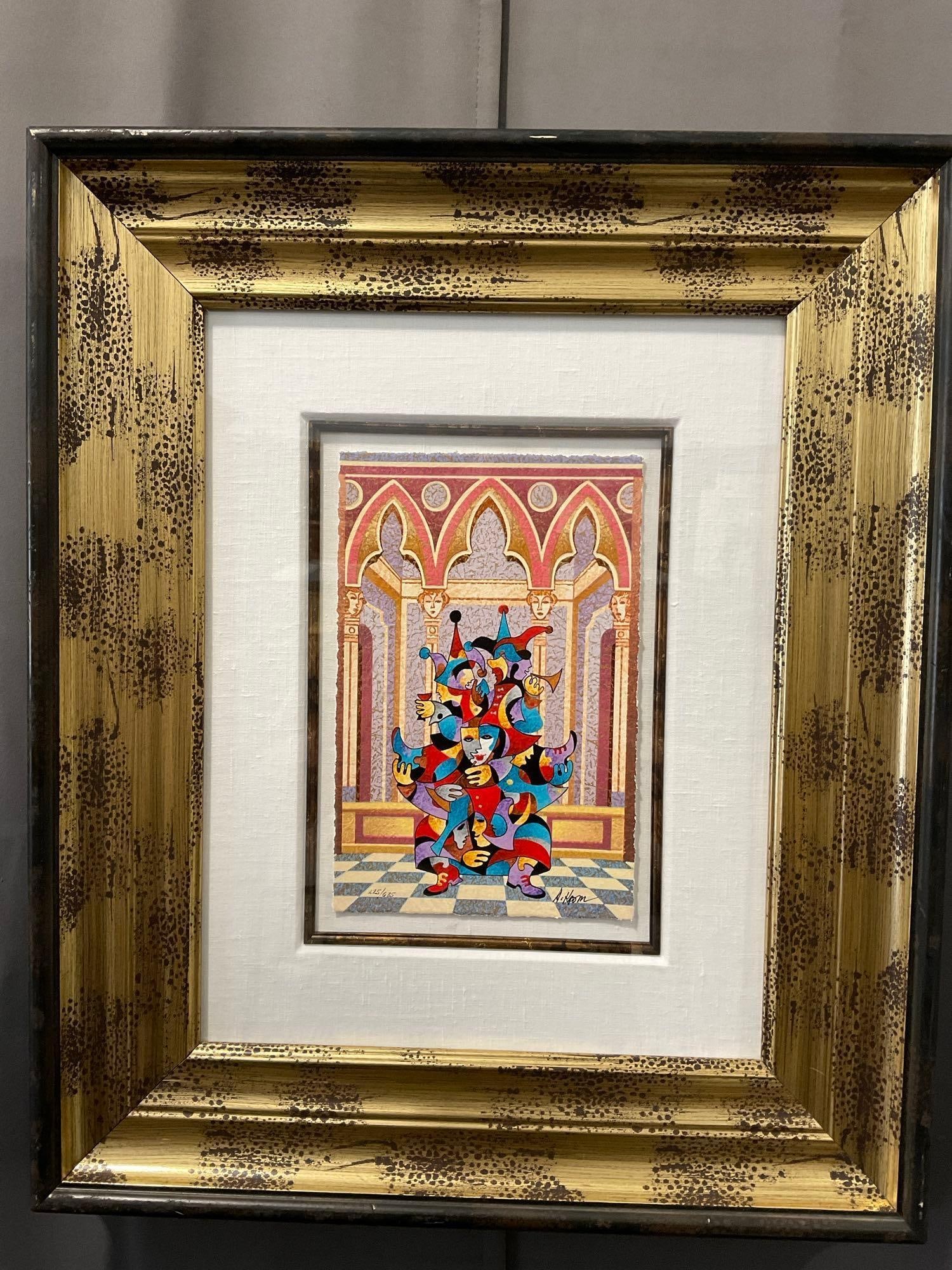 Framed Signed & #d 225/625 Serigraph titled Tranquil Conversation by Anatole Krasnyansky, 26x22 in: Anatole Krasnyansky Renowed artist born in Ukraine in 1930 - 2023 Appears to be in good shape. The piece measures approx 26h x 22w x 4d inches. See pics. E-5980 valued 500-1000