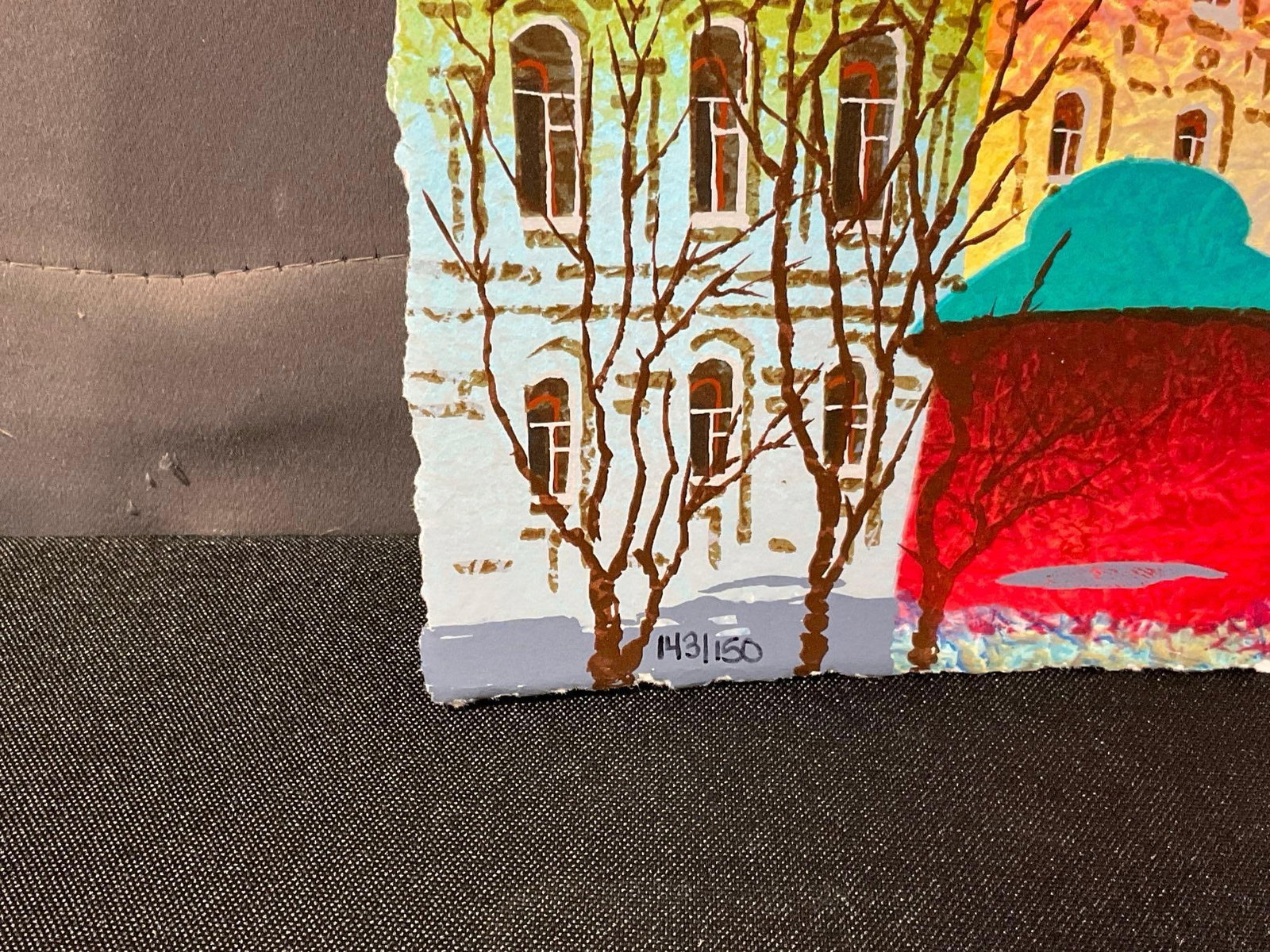 Unframed Serigraph Signed & #d 143/150 titled Untitled Cityscape 2015 by Anatole Krasnyansky, 10x14 - 3