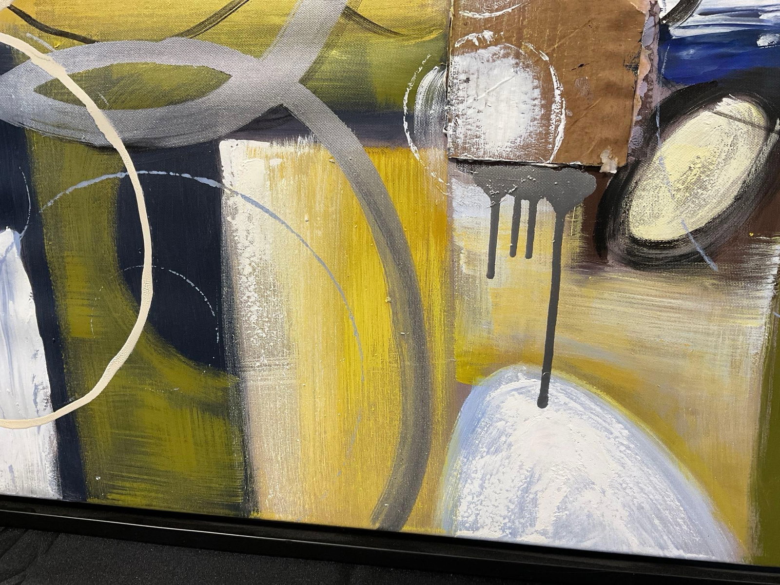 Framed Oil on Canvas, Mixed Media, Abstract piece, looks to be in the style of J.B. Hall, 39x50 i... - 3
