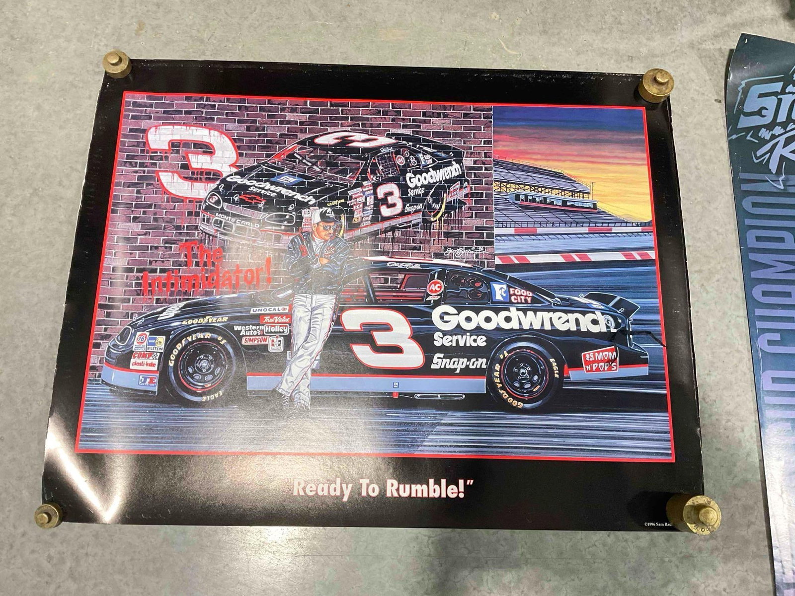 2 pcs Vintage Dale Earnhardt Posters, incl. 1994 Driver of the Year. Good Condition. See pics. - 2
