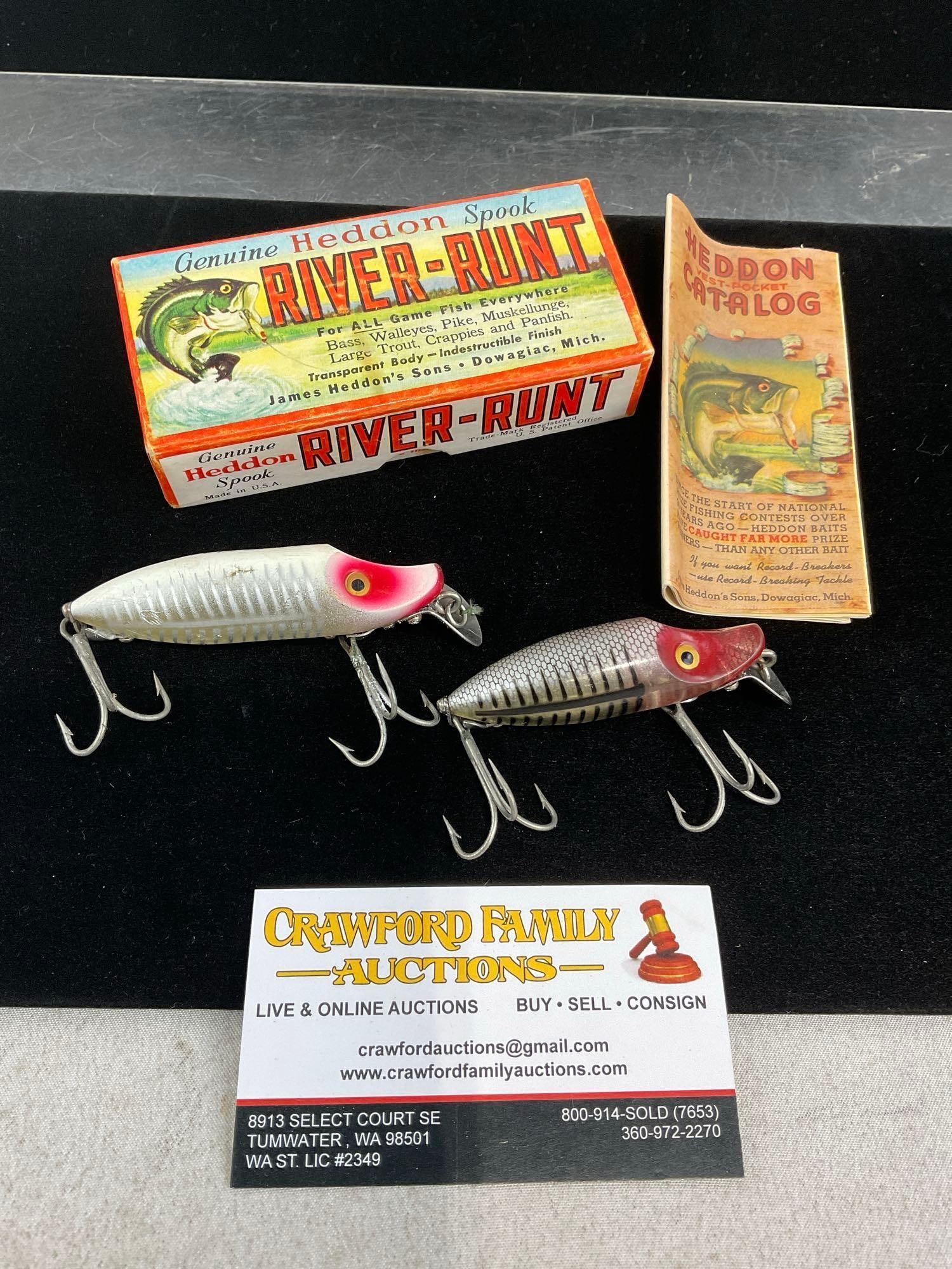 Pair of Heddon Fishing Lures, River Runt Spook Floater & Sinker w/1 box (1 of 6)
