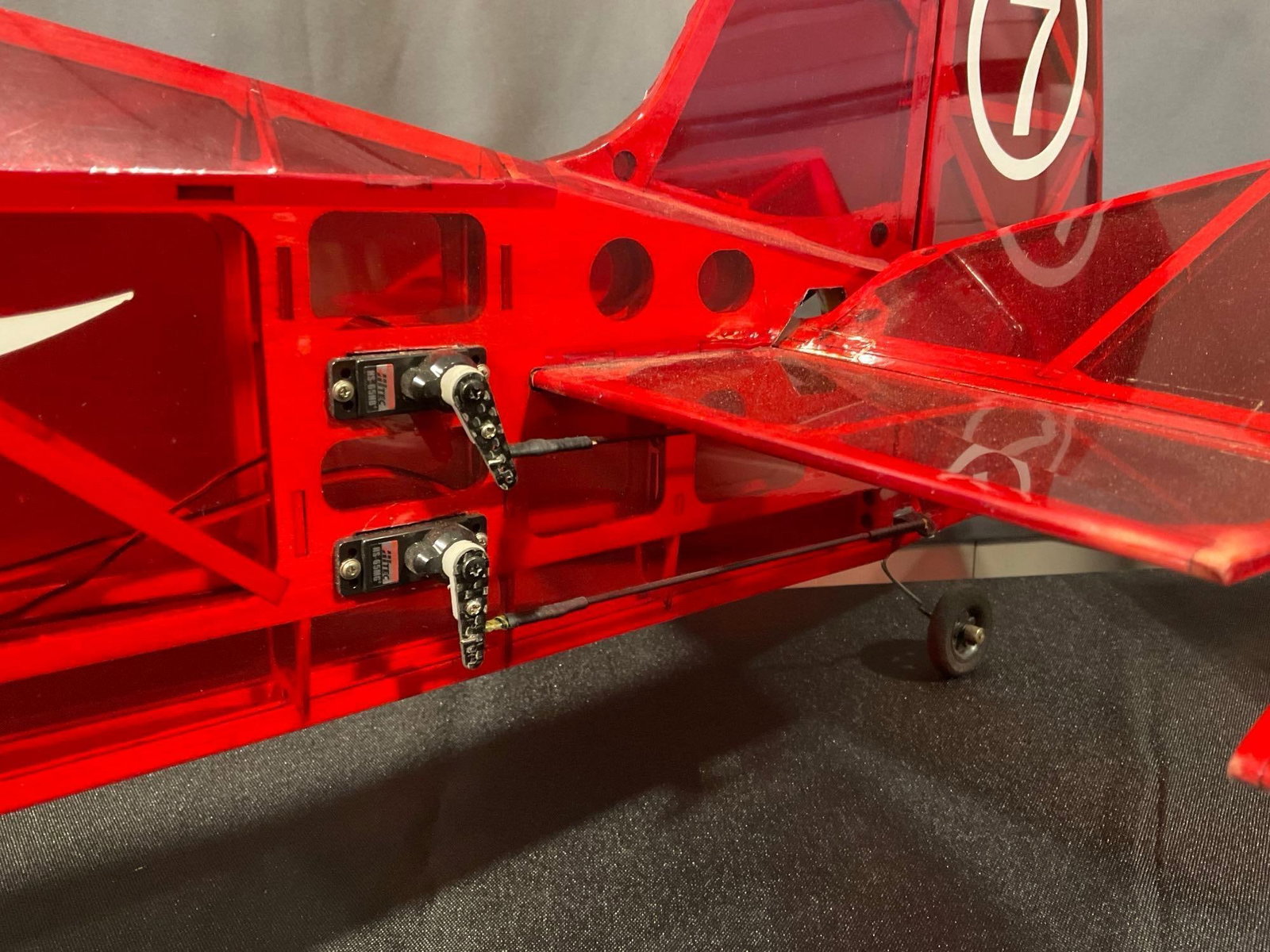 Precision Aerobatics Addiction 3D Aerobatic Aircraft, Translucent Red & white flames, 39x40x17 inch - 4