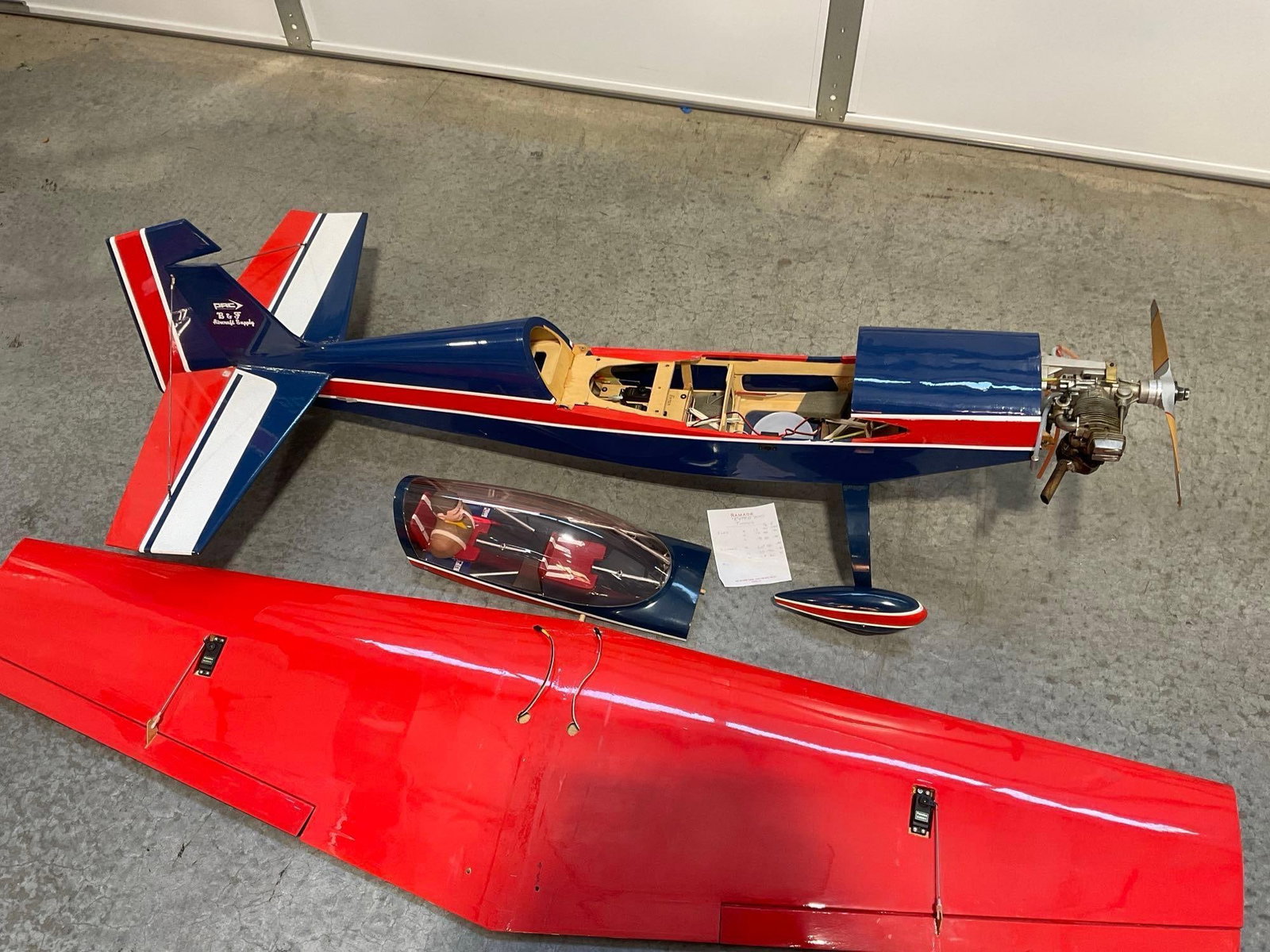 Vintage Extra Flugzeugbau EA300 Model Airplane, w/OS FS-120 Surpass 4 Stroke Glow Engine, 20cc - 8