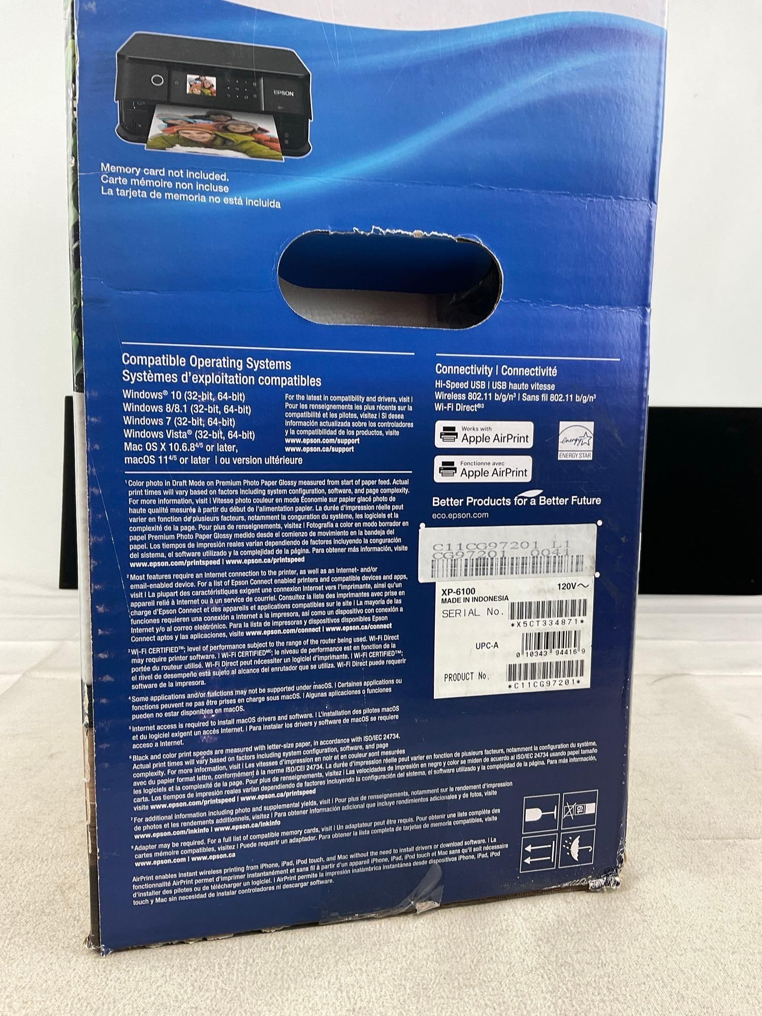 Epson Expression Premium XP-6100 Wireless Inkjet All-In-One Color Printer NIB - 4